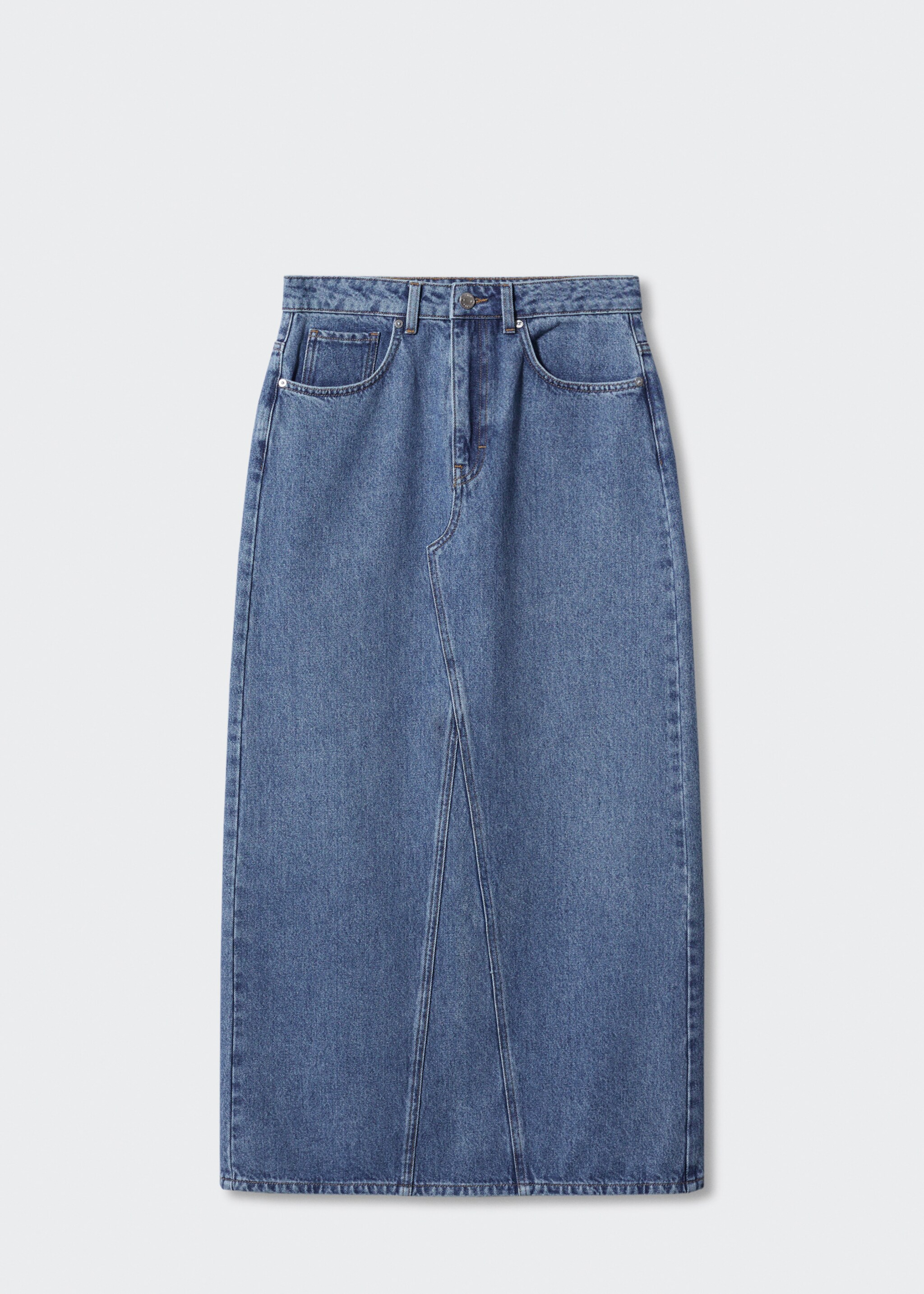 Long denim skirt - Article without model, Medium Blue. Ref: 57033806-00.