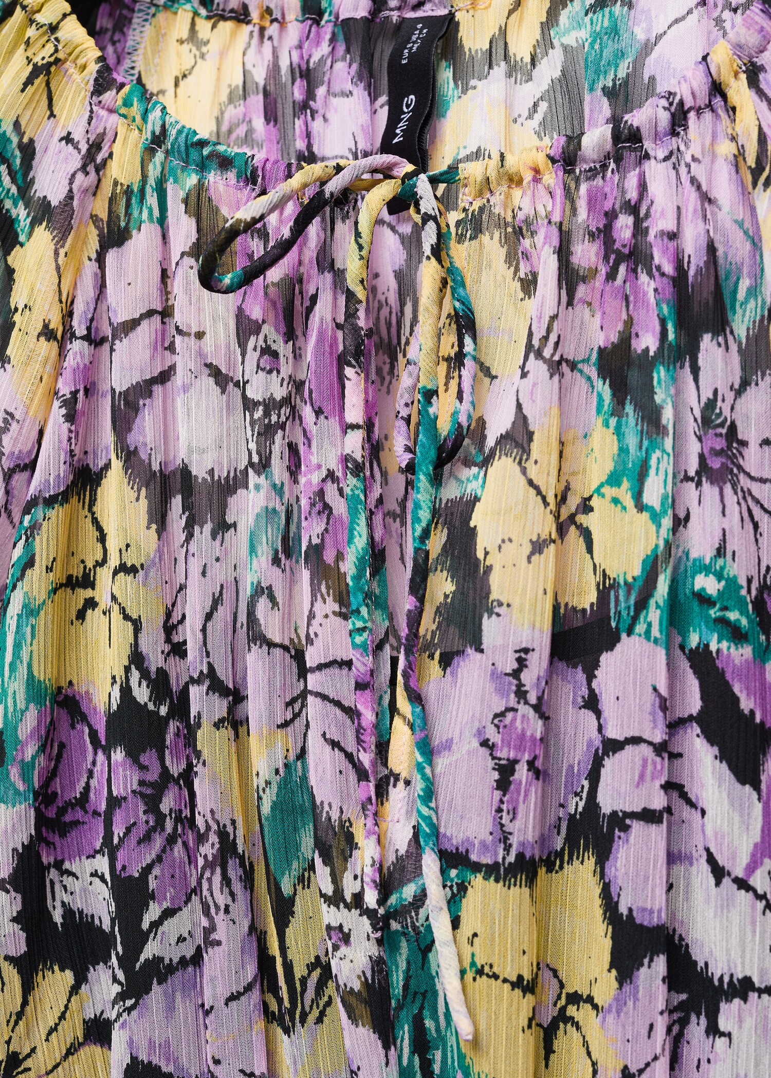 Texturerad blommigt mönster klänning - Detaljer om artikeln 8
