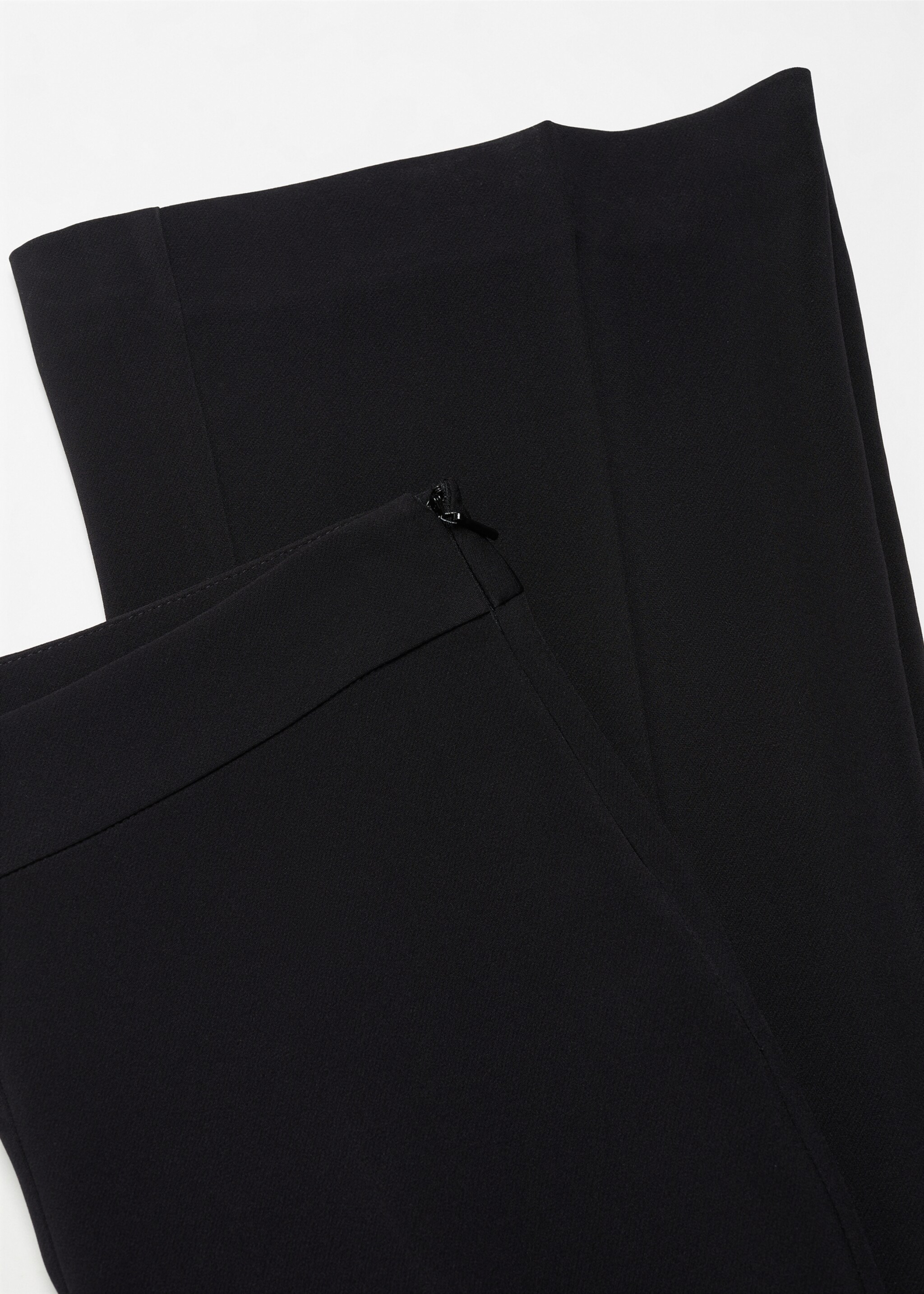 Flared suit trousers - Details of the article 8, Black. Ref: 57033811-00.
