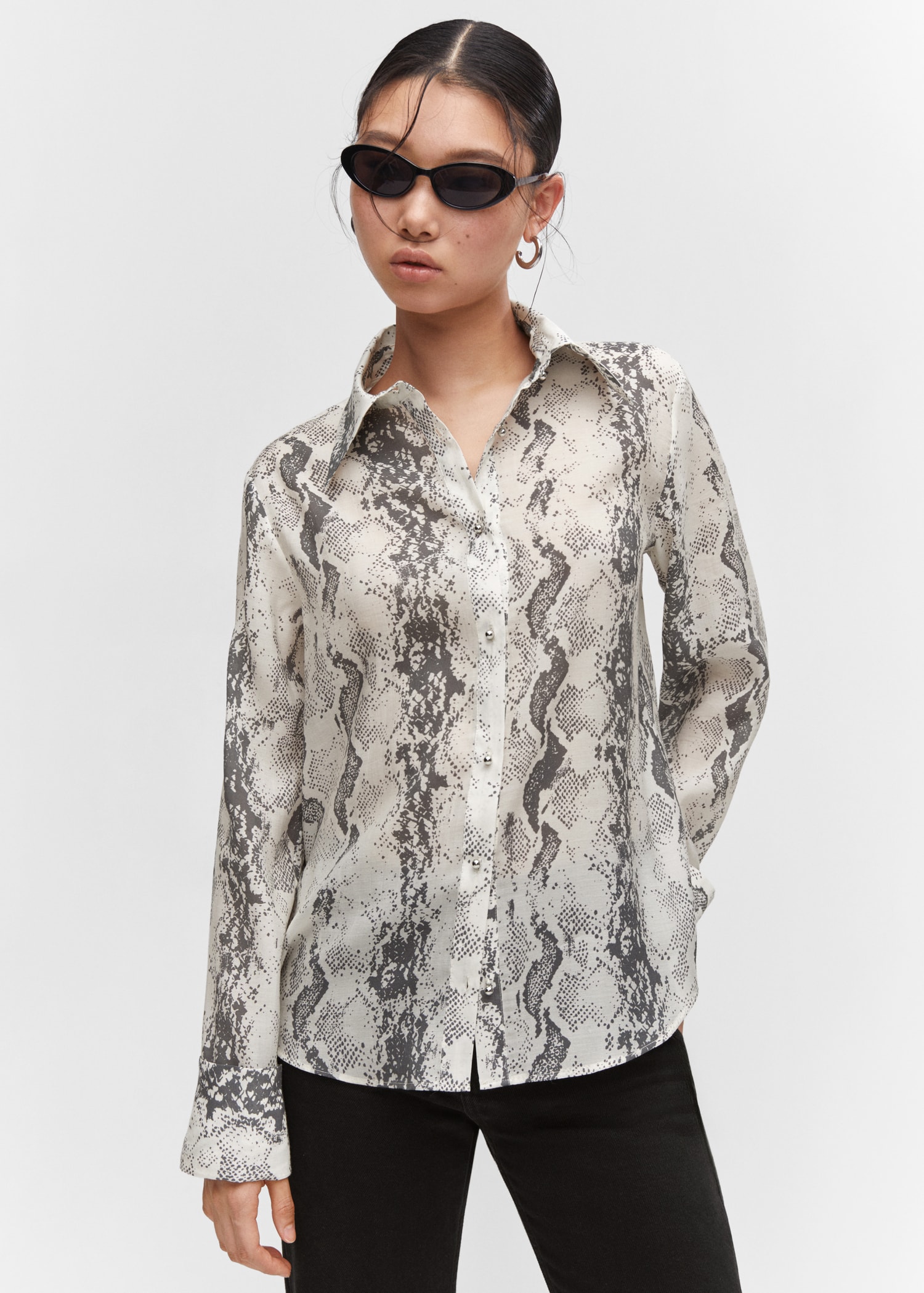 Chemise Lyocell en imprimé serpent