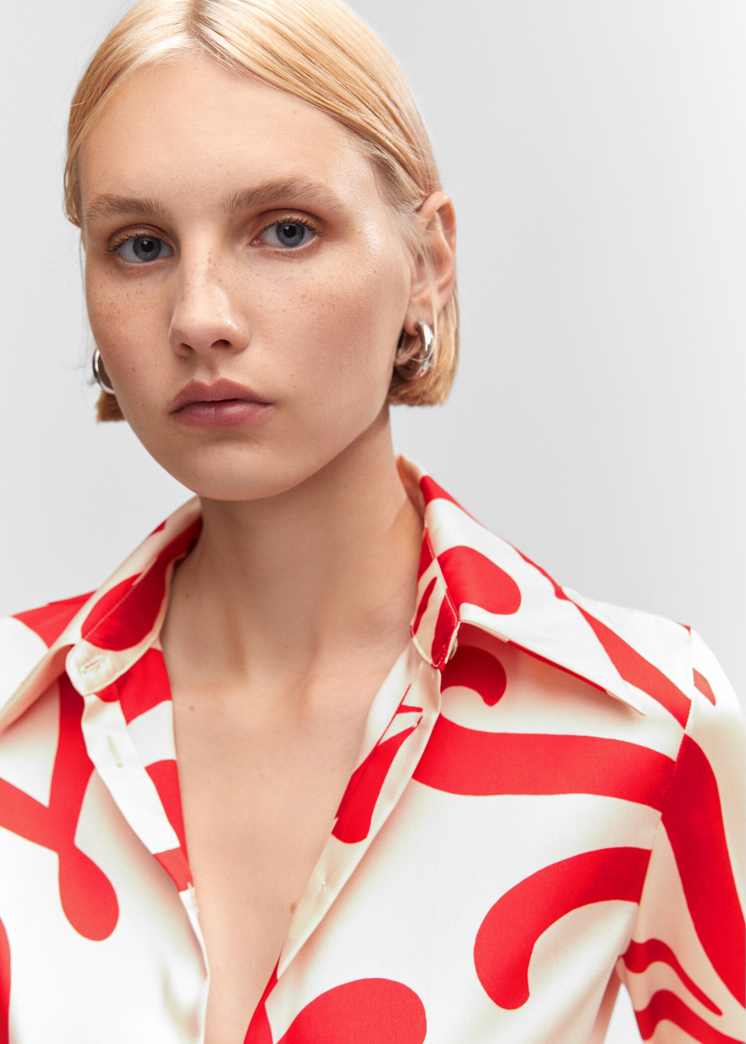 Chemise satinée imprimée - Détail de l'article 1
