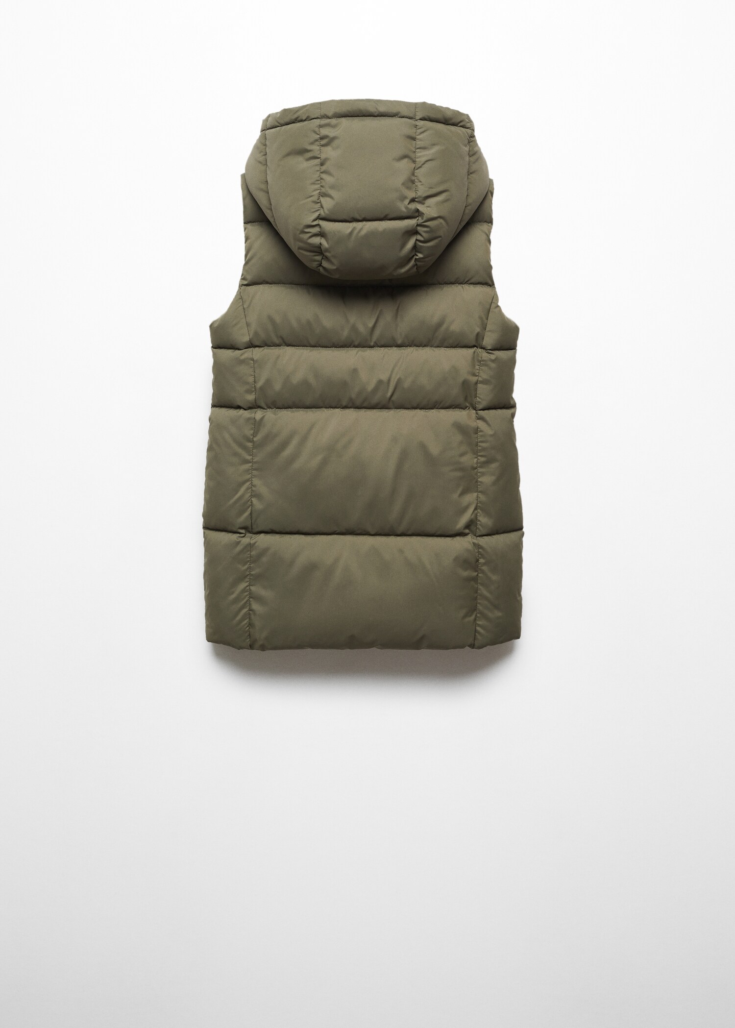 Long quilted gilet - Reverse of the article