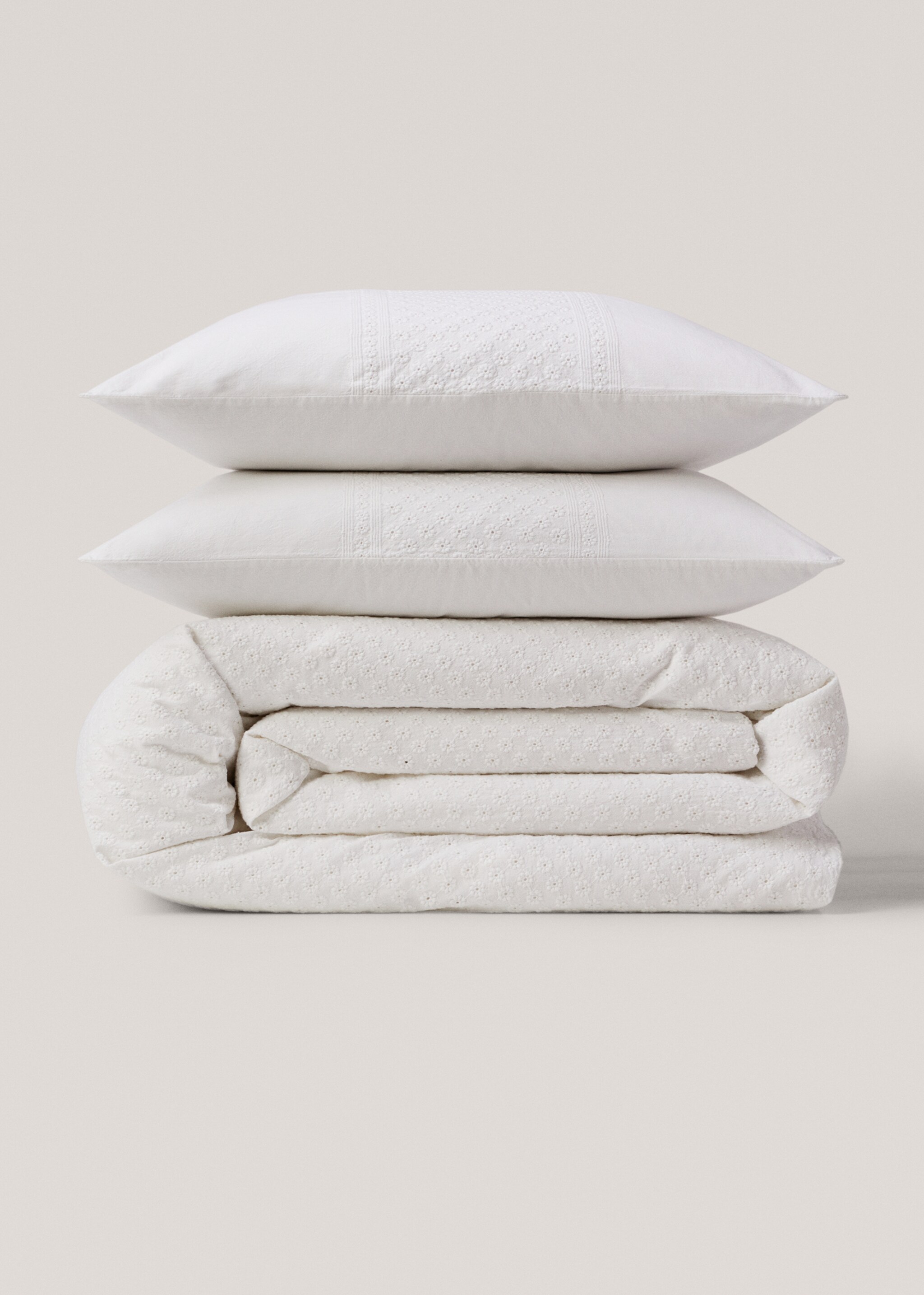 Cotton embroidered duvet cover Queen bed - Article without model