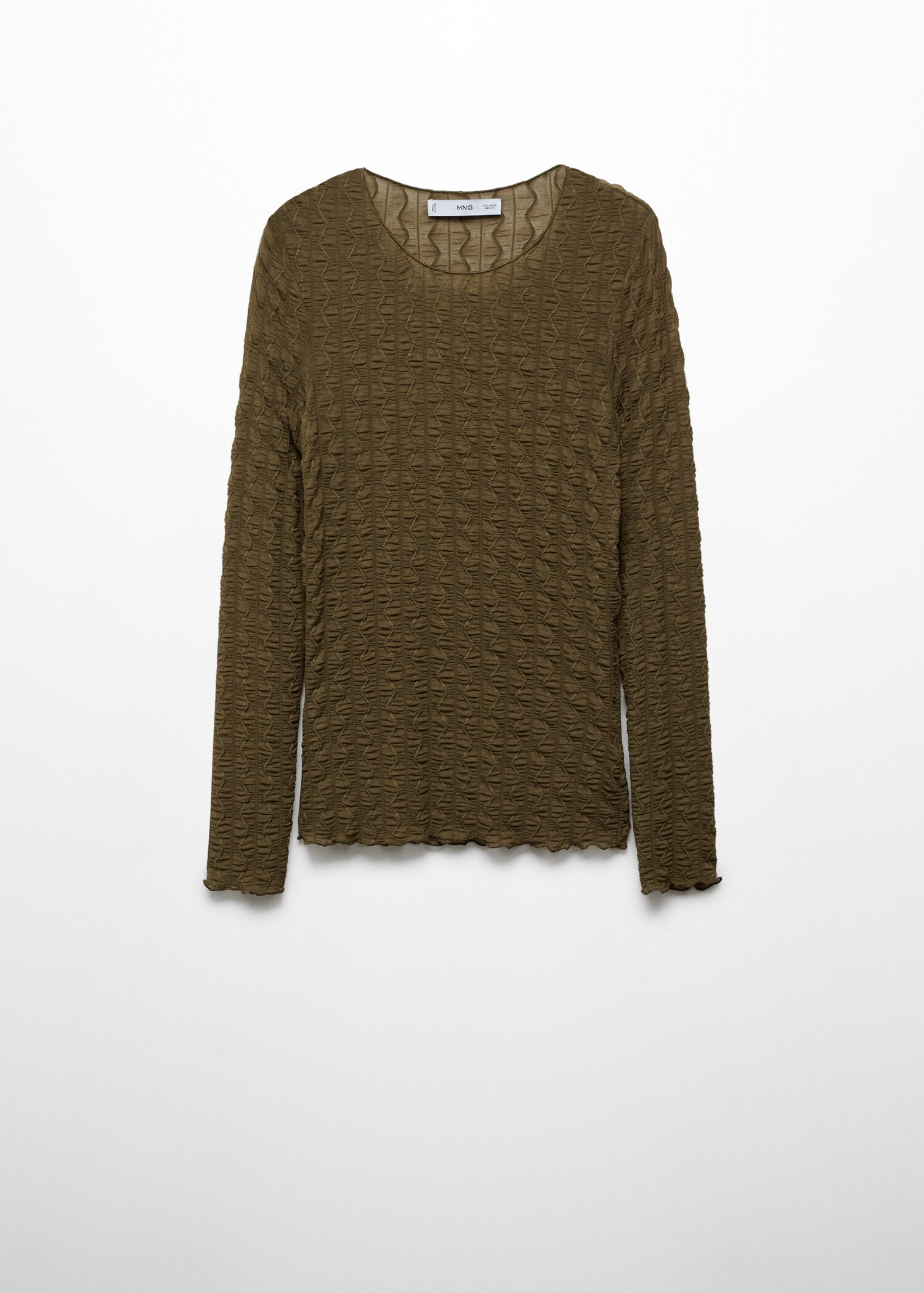 Long-sleeved t-shirt with ruffles - Article without model