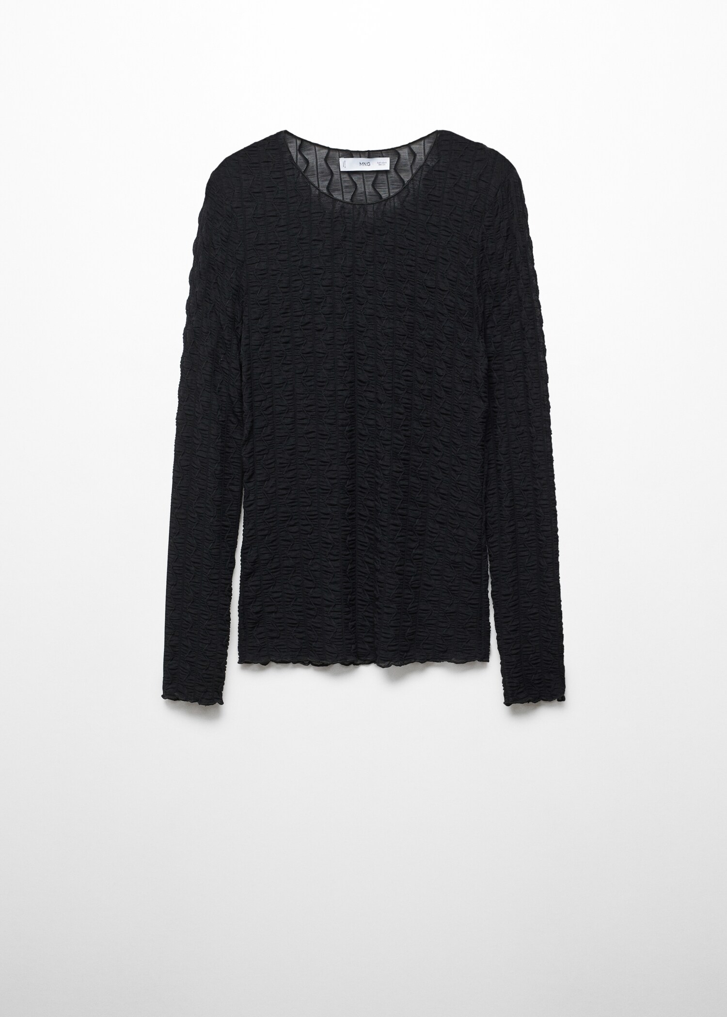 Long-sleeved t-shirt with ruffles - Article without model