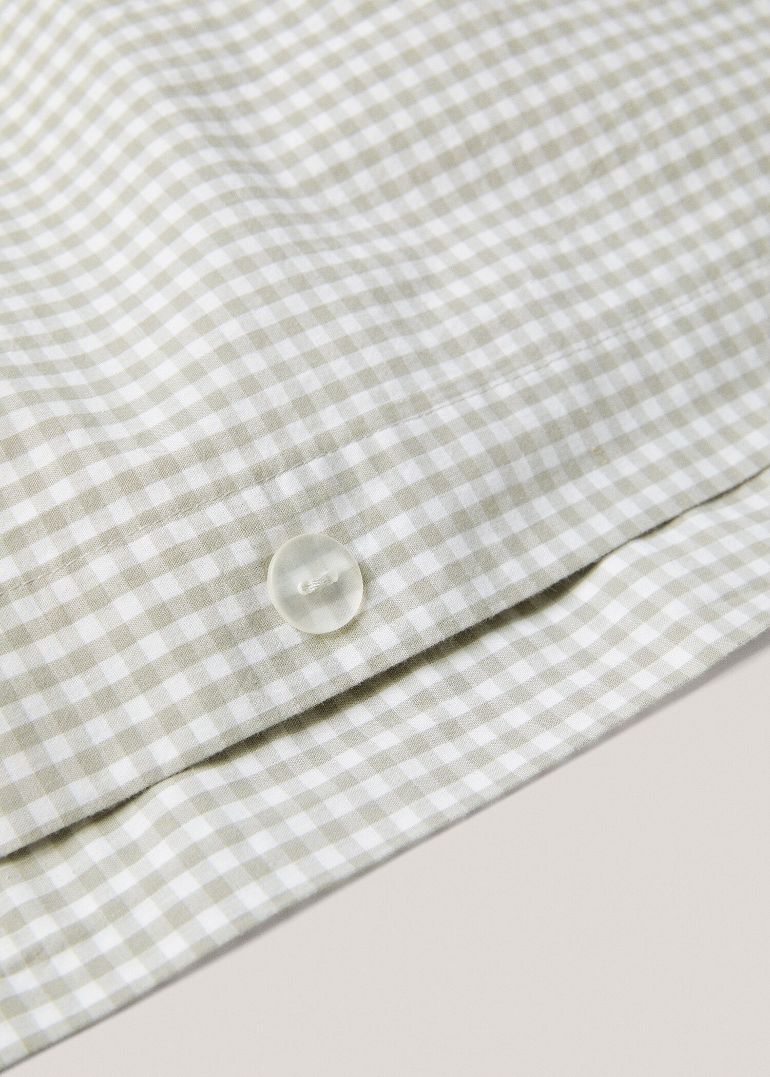 Gingham-check duvet cover Queen bed - Details of the article 1