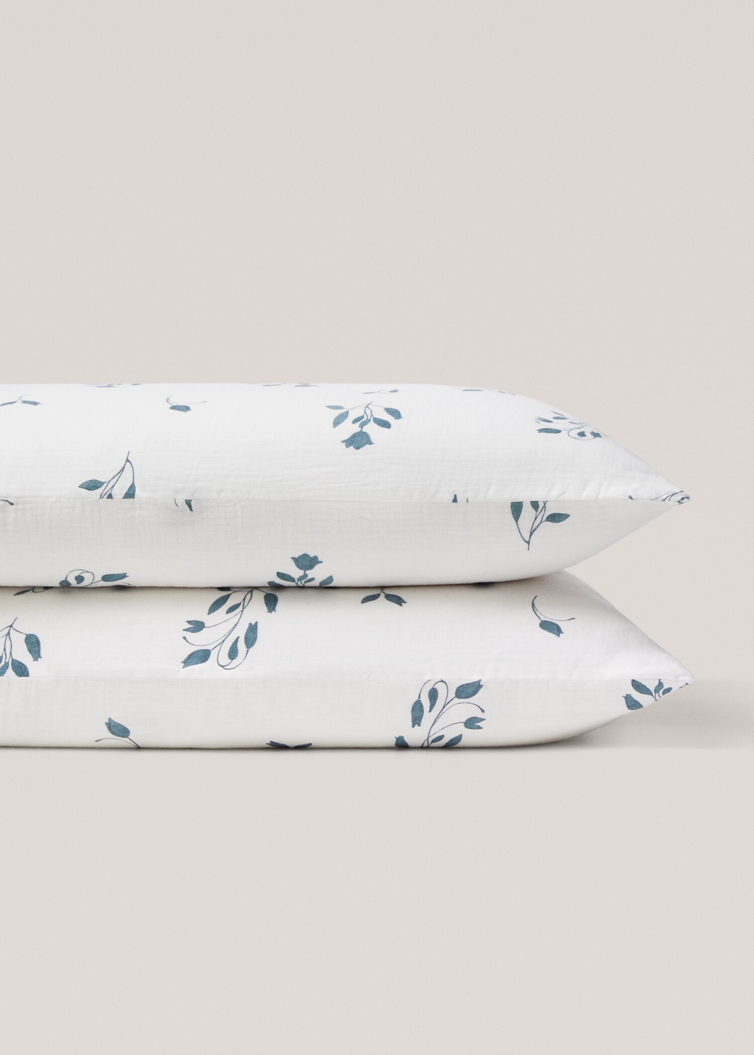 Multi-flower cotton pillowcase 50x75cm (Pack of 2) - Details of the article 1