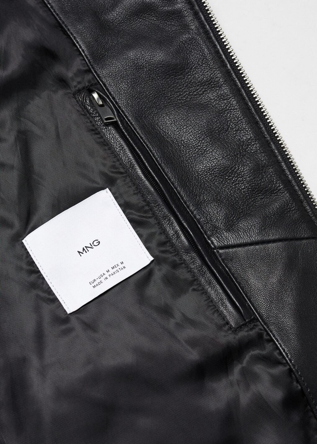 Zip-detail leather biker jacket - Men | MANGO OUTLET USA Zip-detail leather biker jacket - Men | MANGO OUTLET USA
