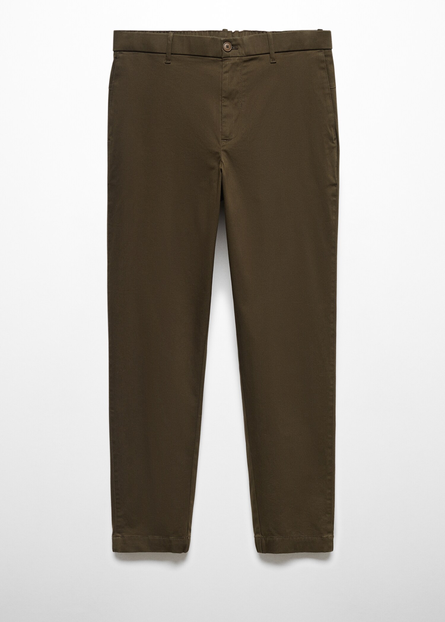 Slim-fit stretch cotton trousers - Article without model