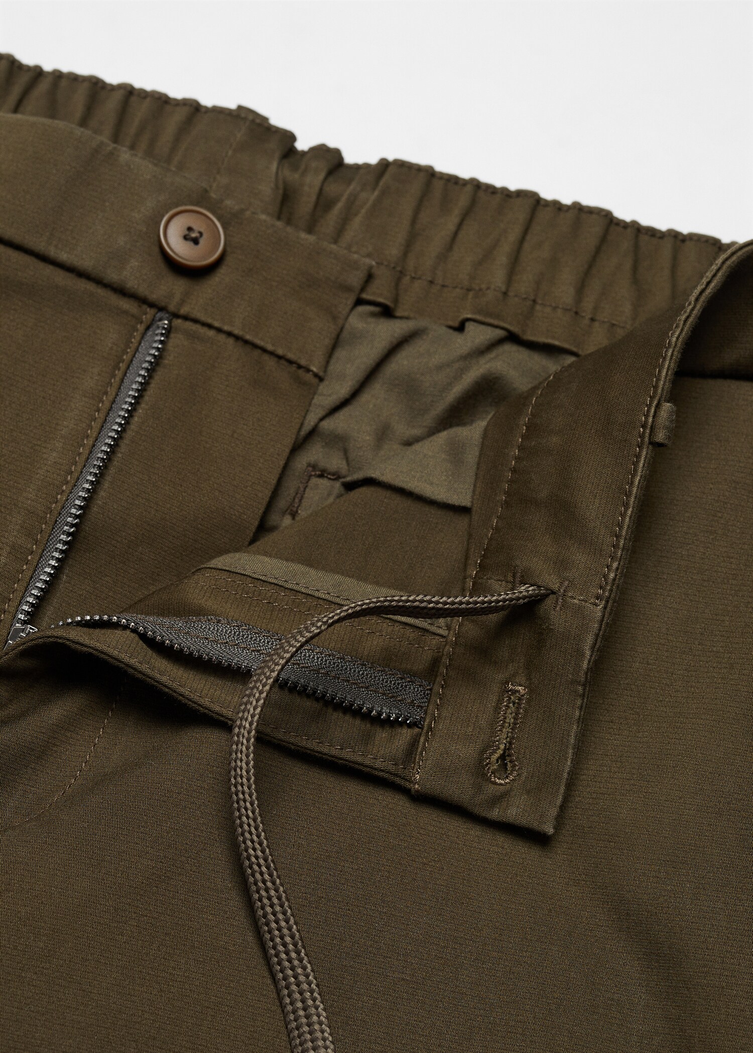Slim-fit stretch cotton trousers - Details of the article 8