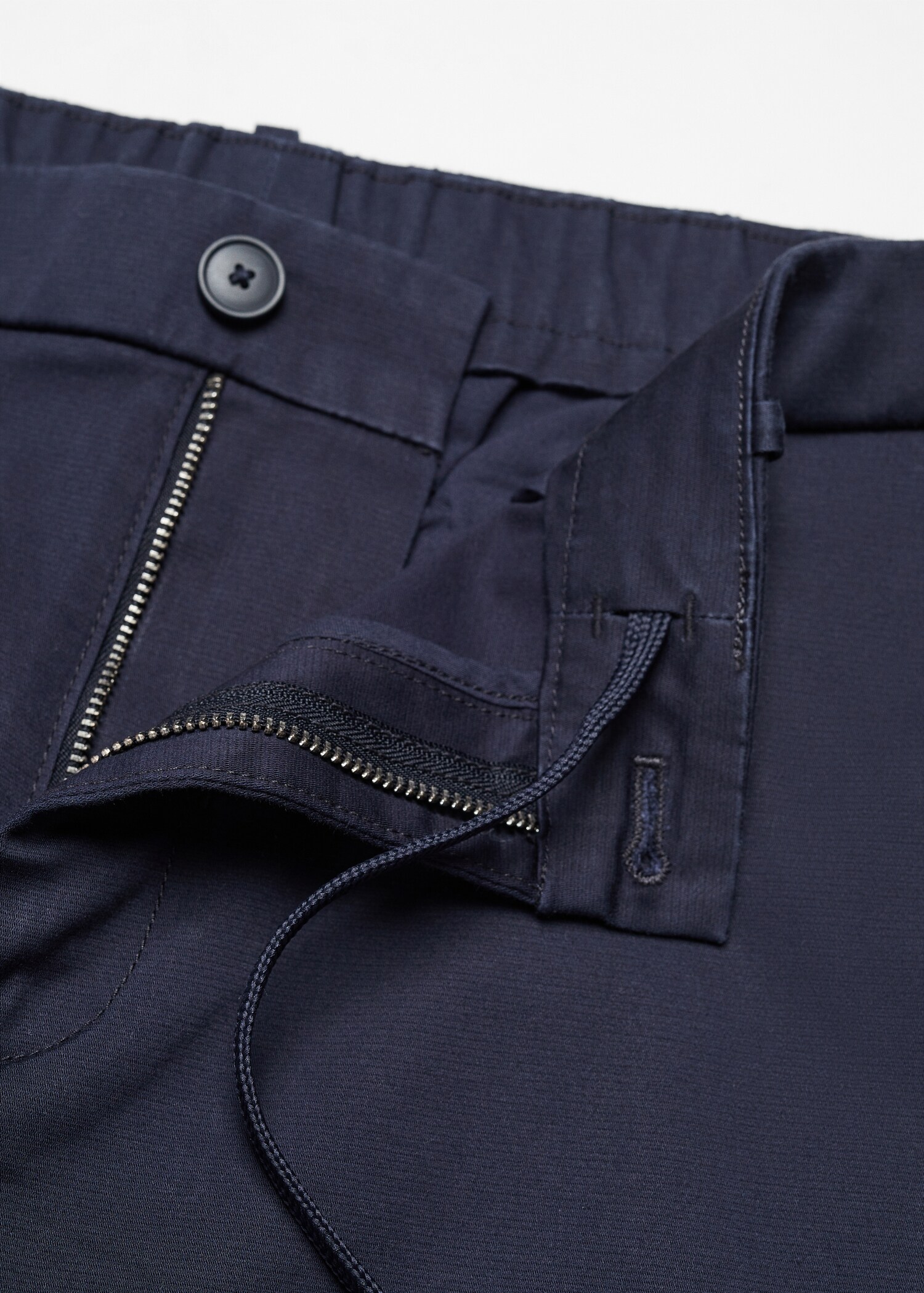 Slim-fit stretch cotton trousers - Details of the article 8