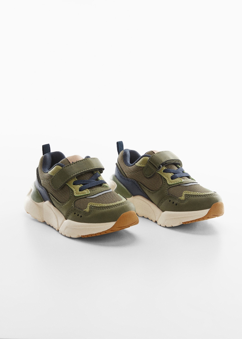 Velcro fastening mixed sneakers