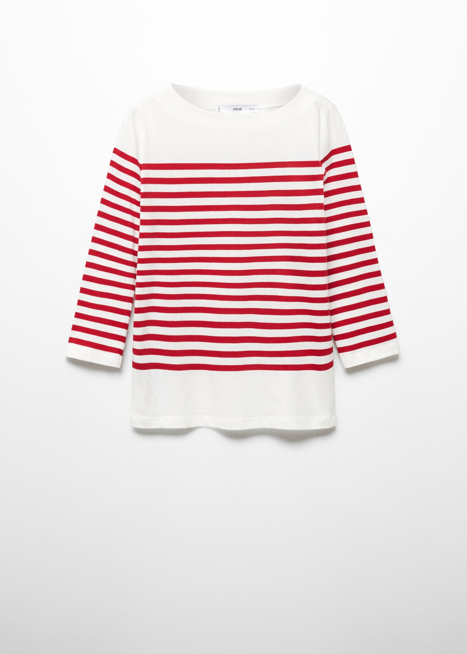 Striped boat-neck t-shirt - Article without model