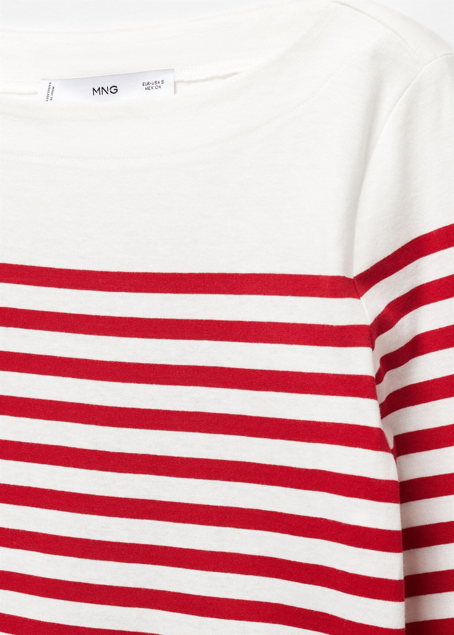 Striped boat-neck t-shirt - Details of the article 8