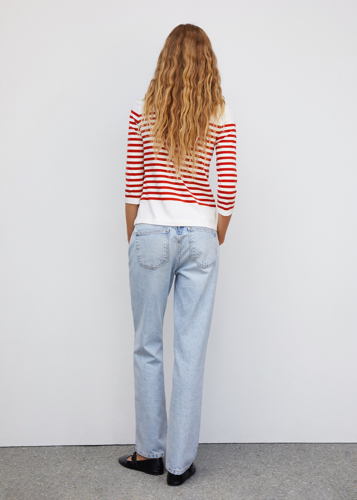 Striped boat-neck t-shirt - Reverse of the article