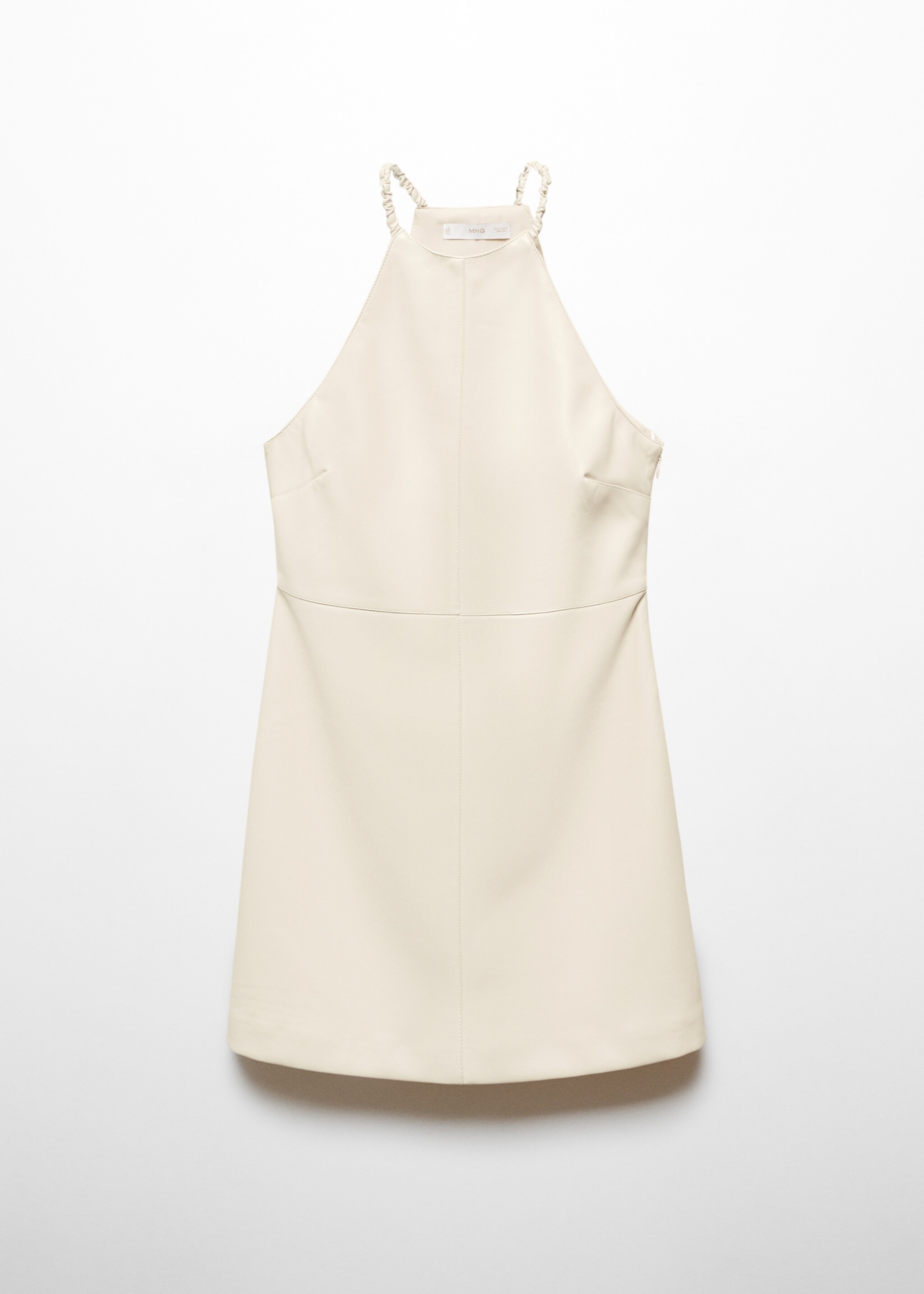 Neckholder-Kleid mit Leder-Effekt - Artikel ohne Model