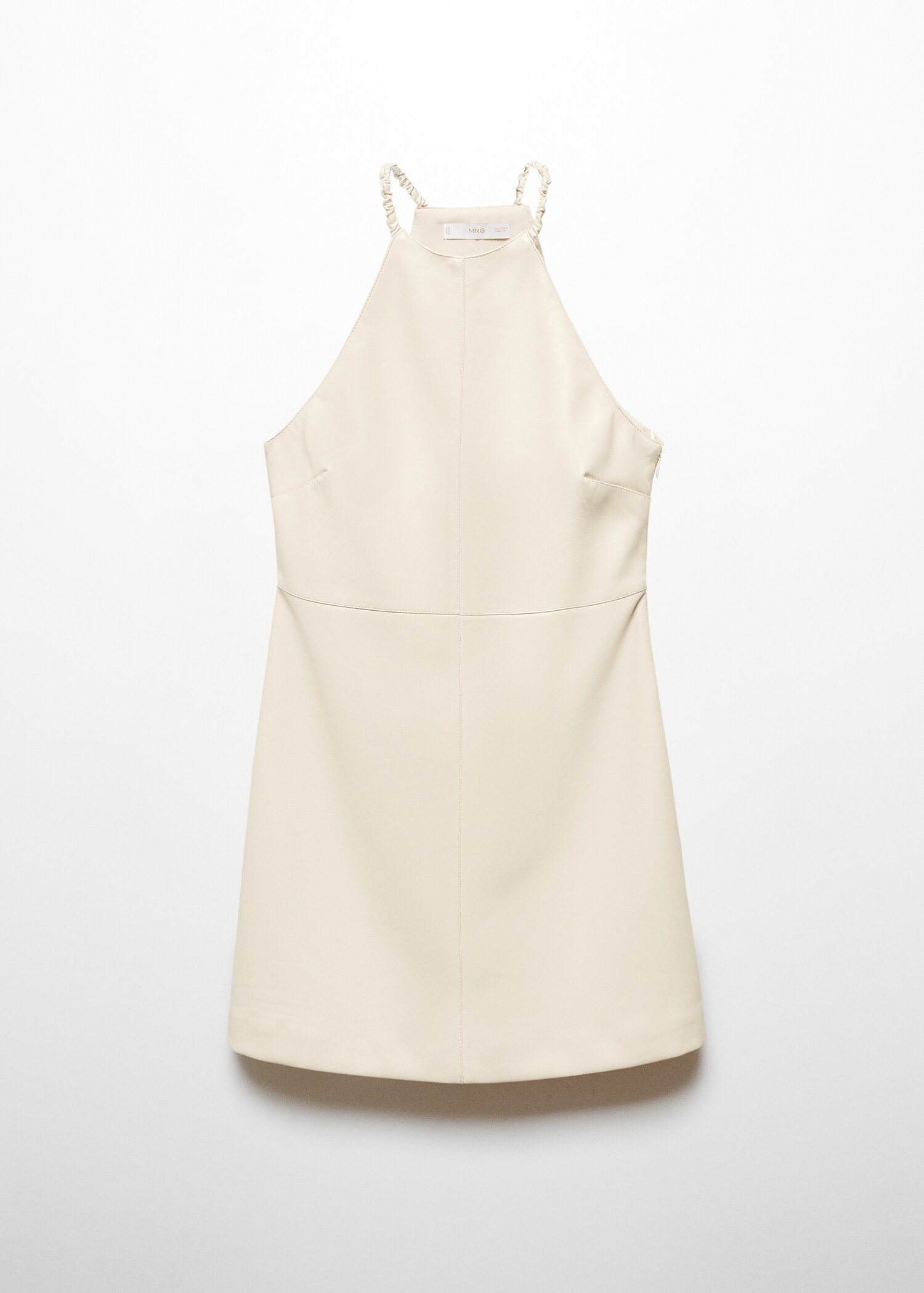 Leather-effect halter dress - Article without model