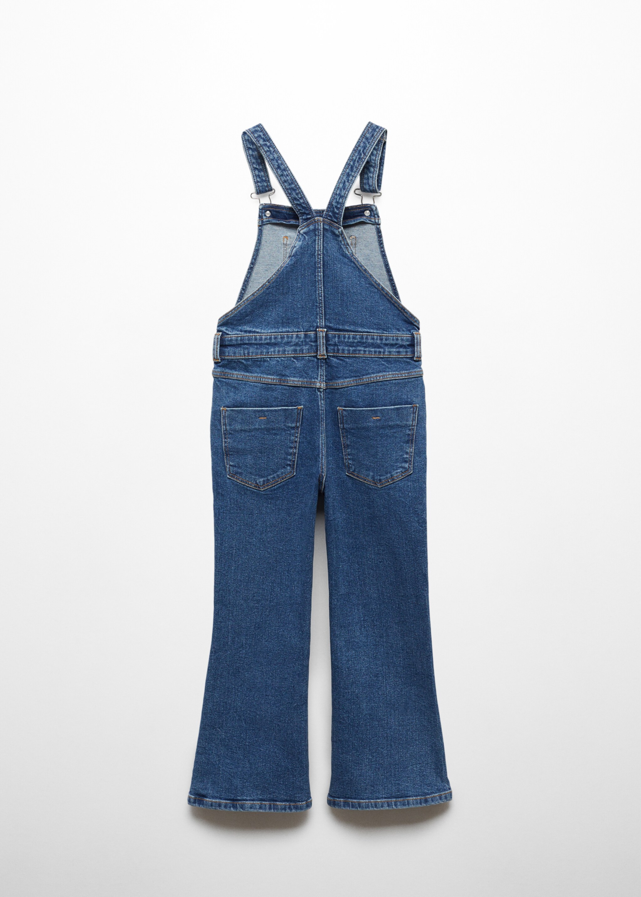 Long denim dungarees - Reverse of the article