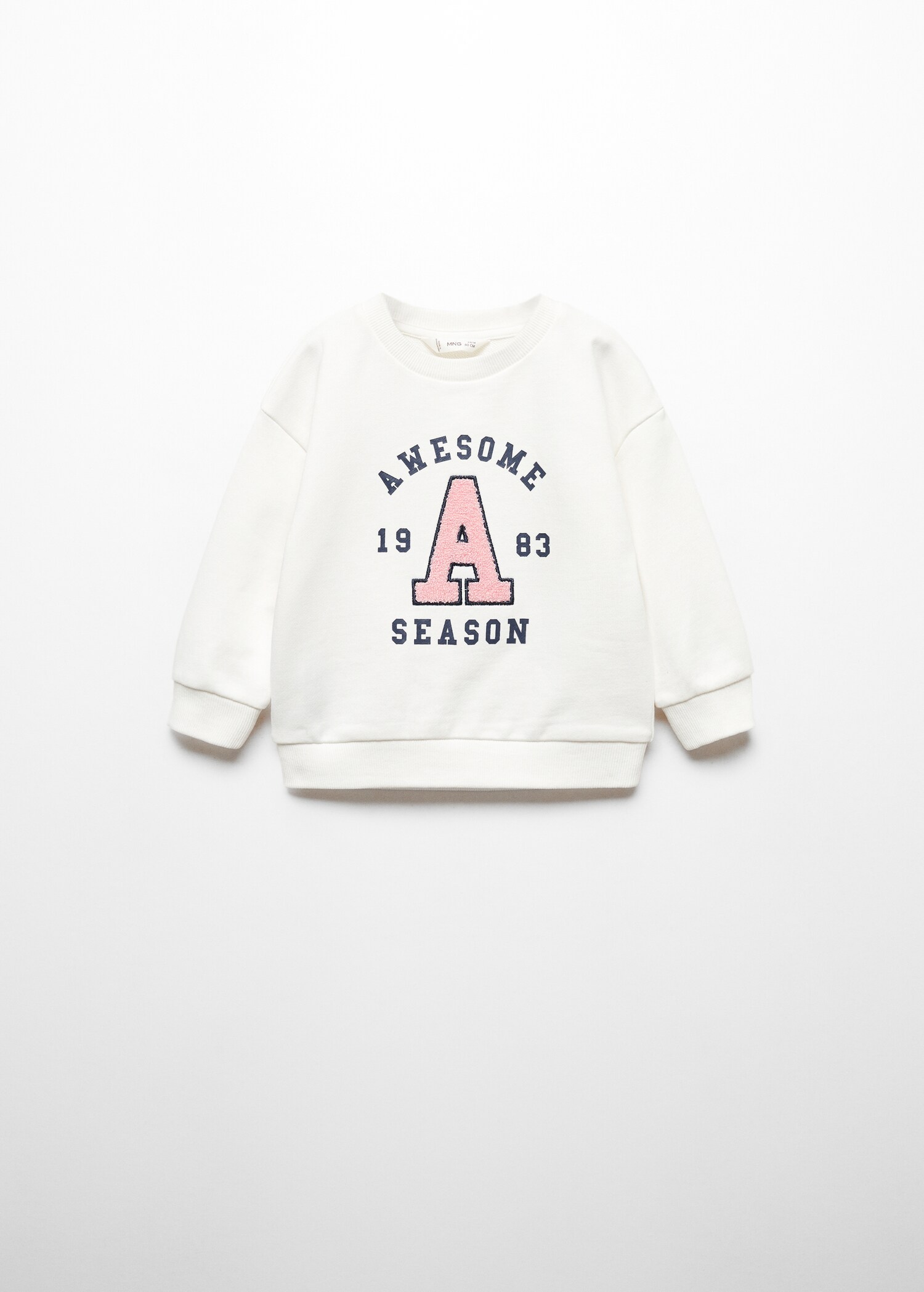Sudadera mensaje relieve - Artículo sin modelo