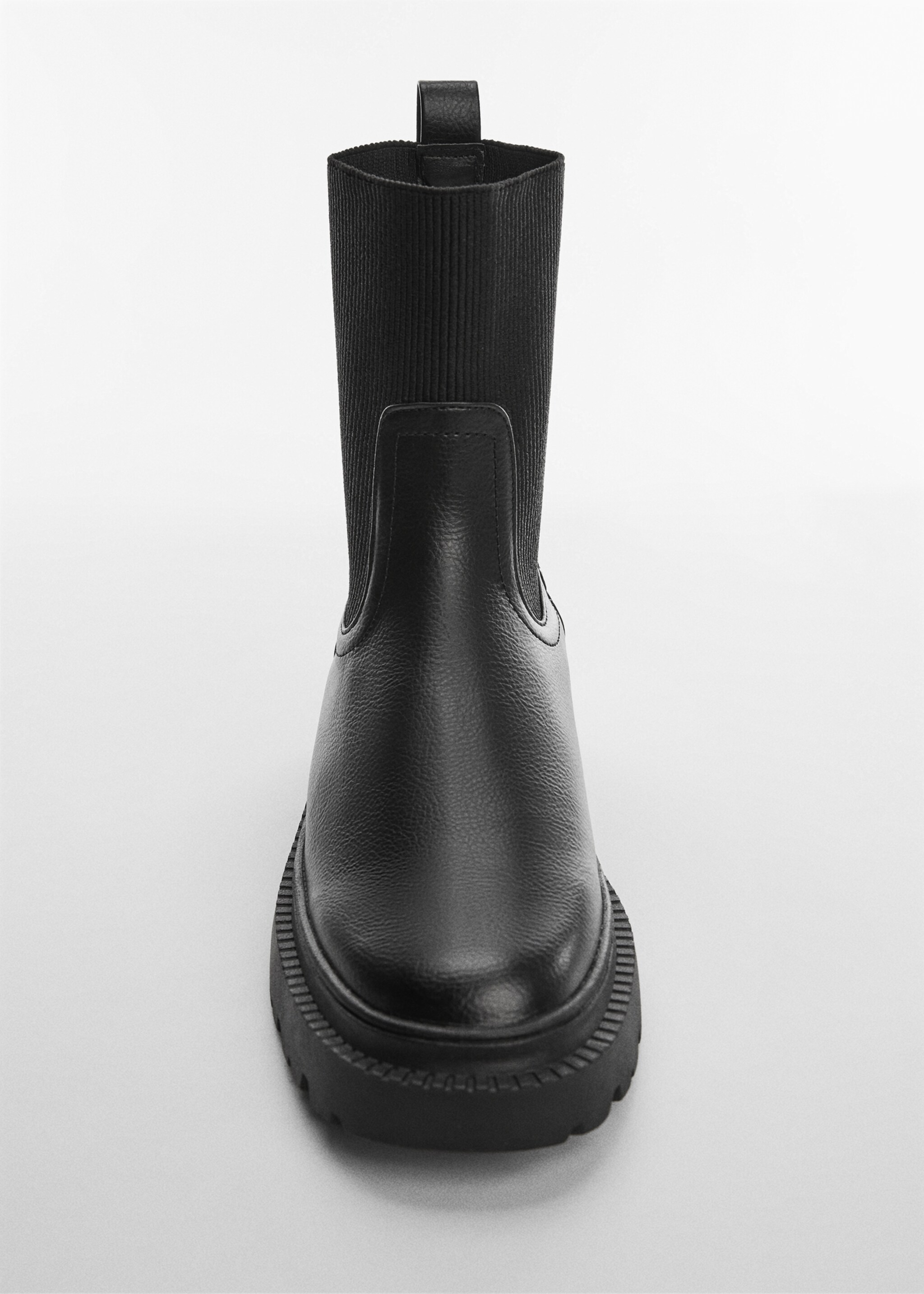 Platform track-sole ankle boots - Details of the article 2, Black. Ref: 57034428-00.
