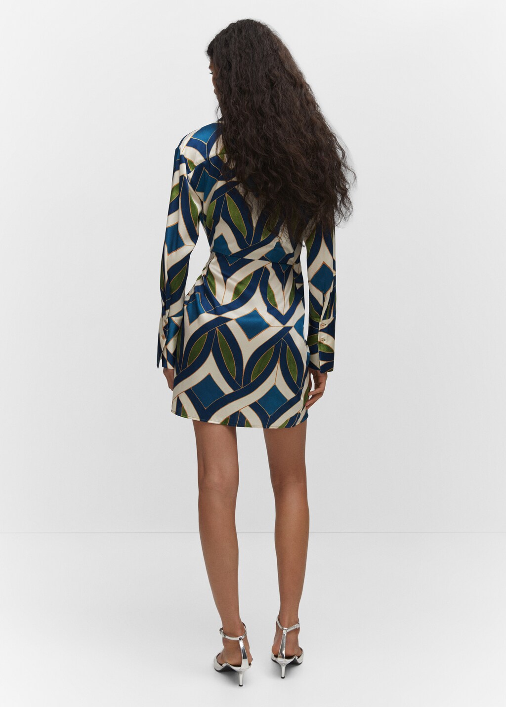 Printed satin dress - Women | MANGO OUTLET USA Printed satin dress - Women | MANGO OUTLET USA