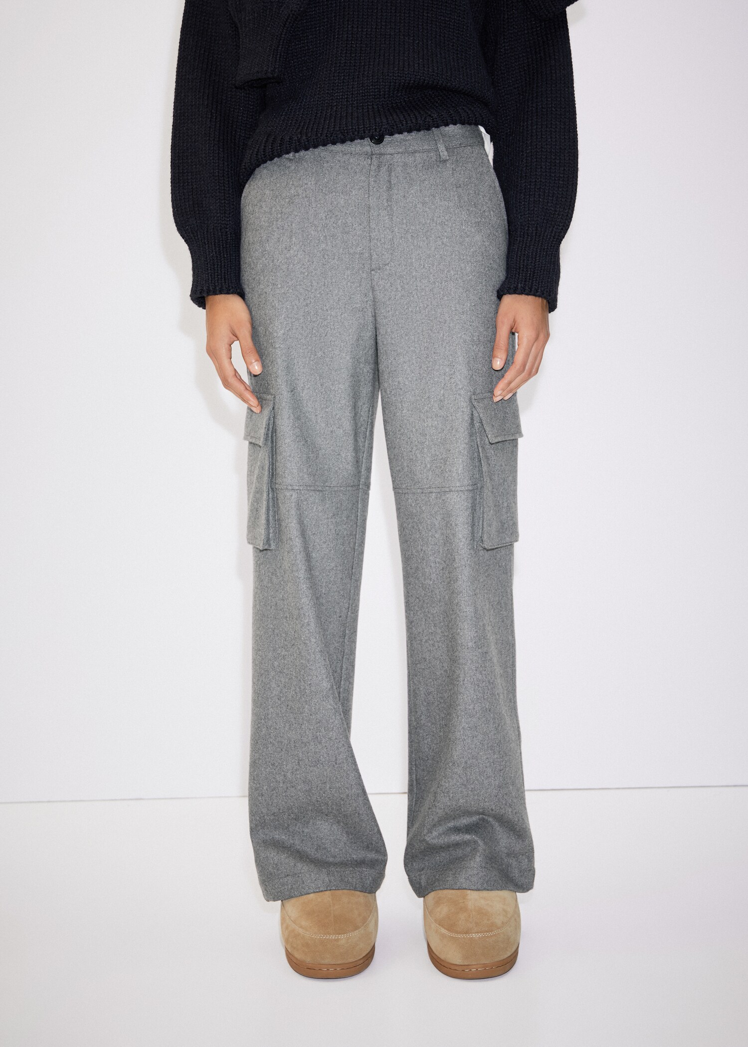 Wool-blend cargo trousers - Details of the article 1