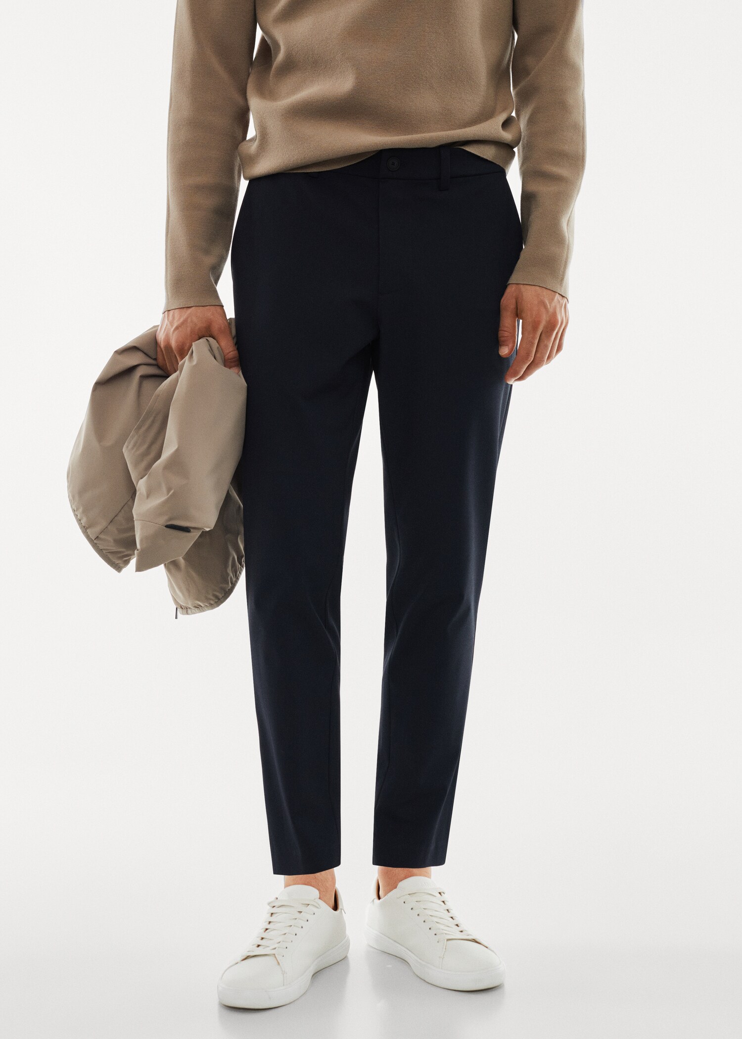 Pantalón slim fit stretch - Plano medio