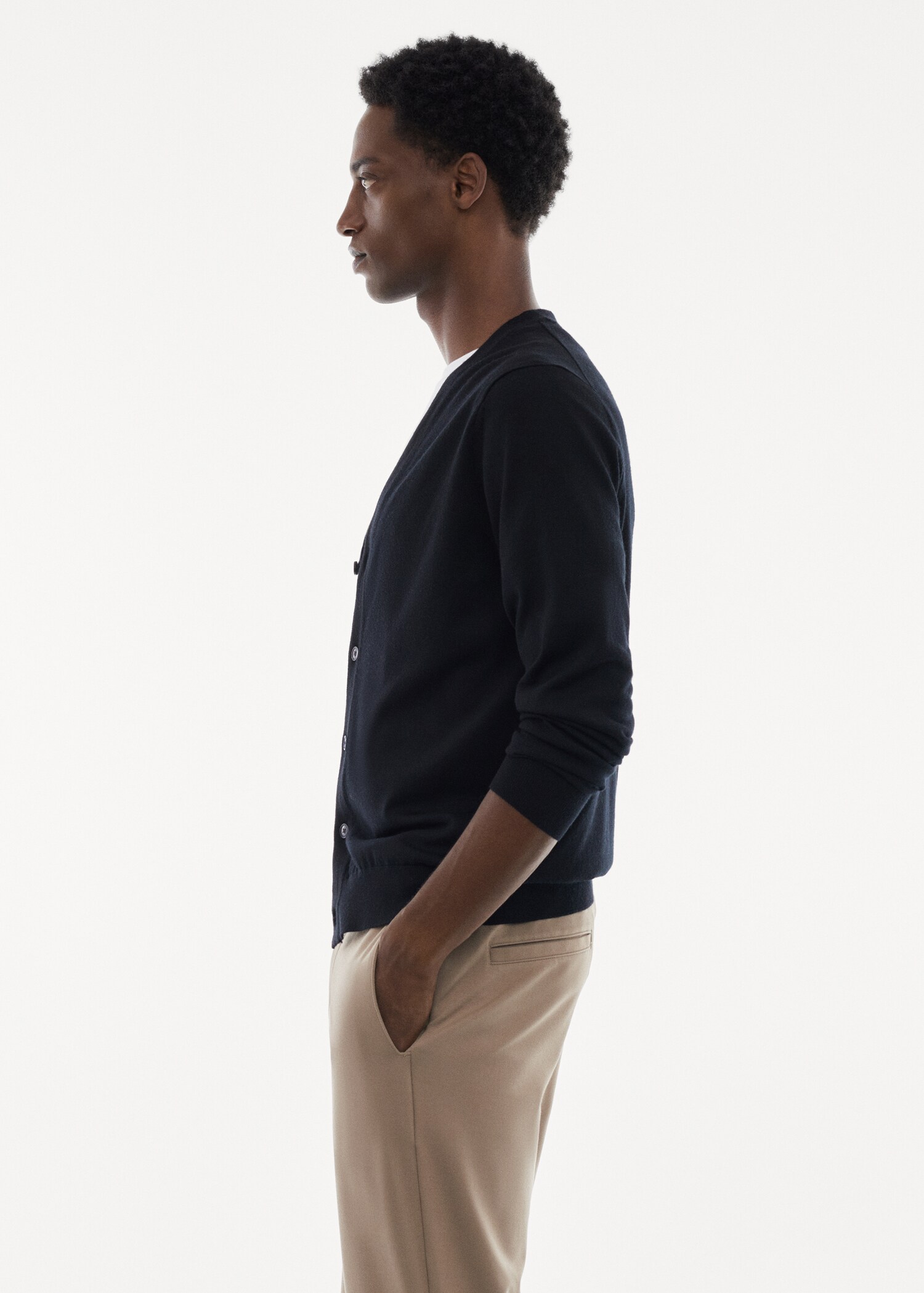 Ζακέτα 100% μαλλί merino - Λεπτομέρεια του προϊόντος 2