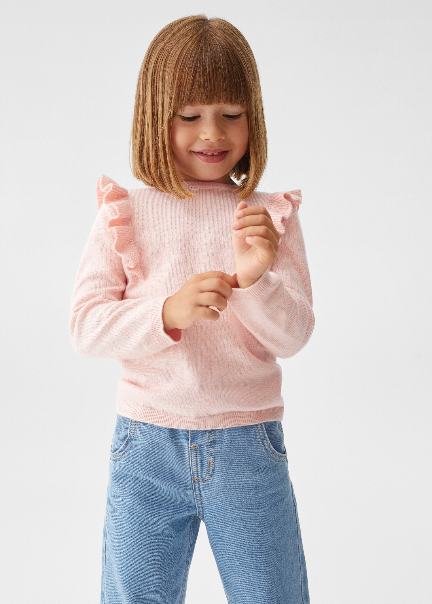 Ruffle knitted sweater - Medium plane