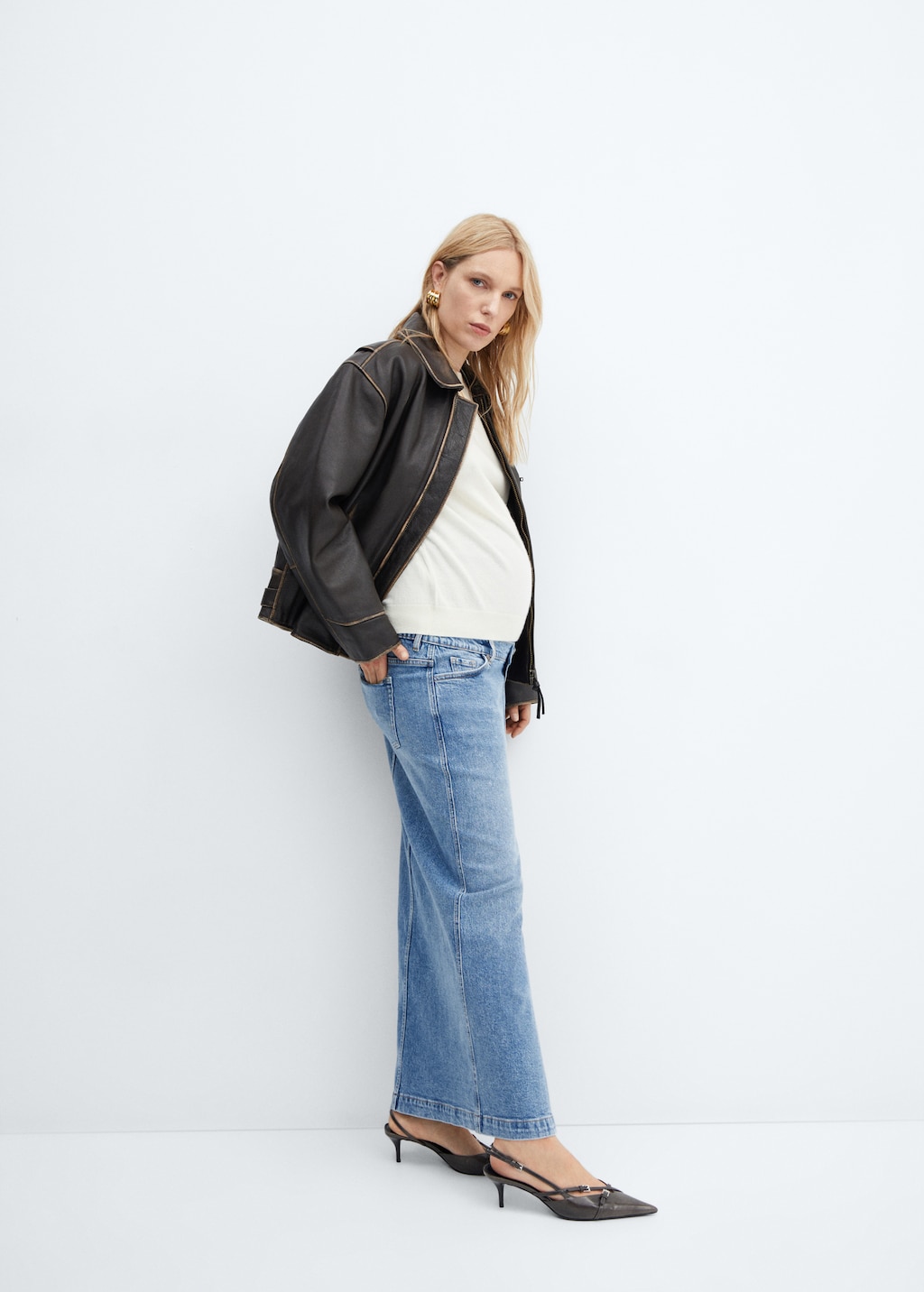 Jupe en jeans grossesse deals