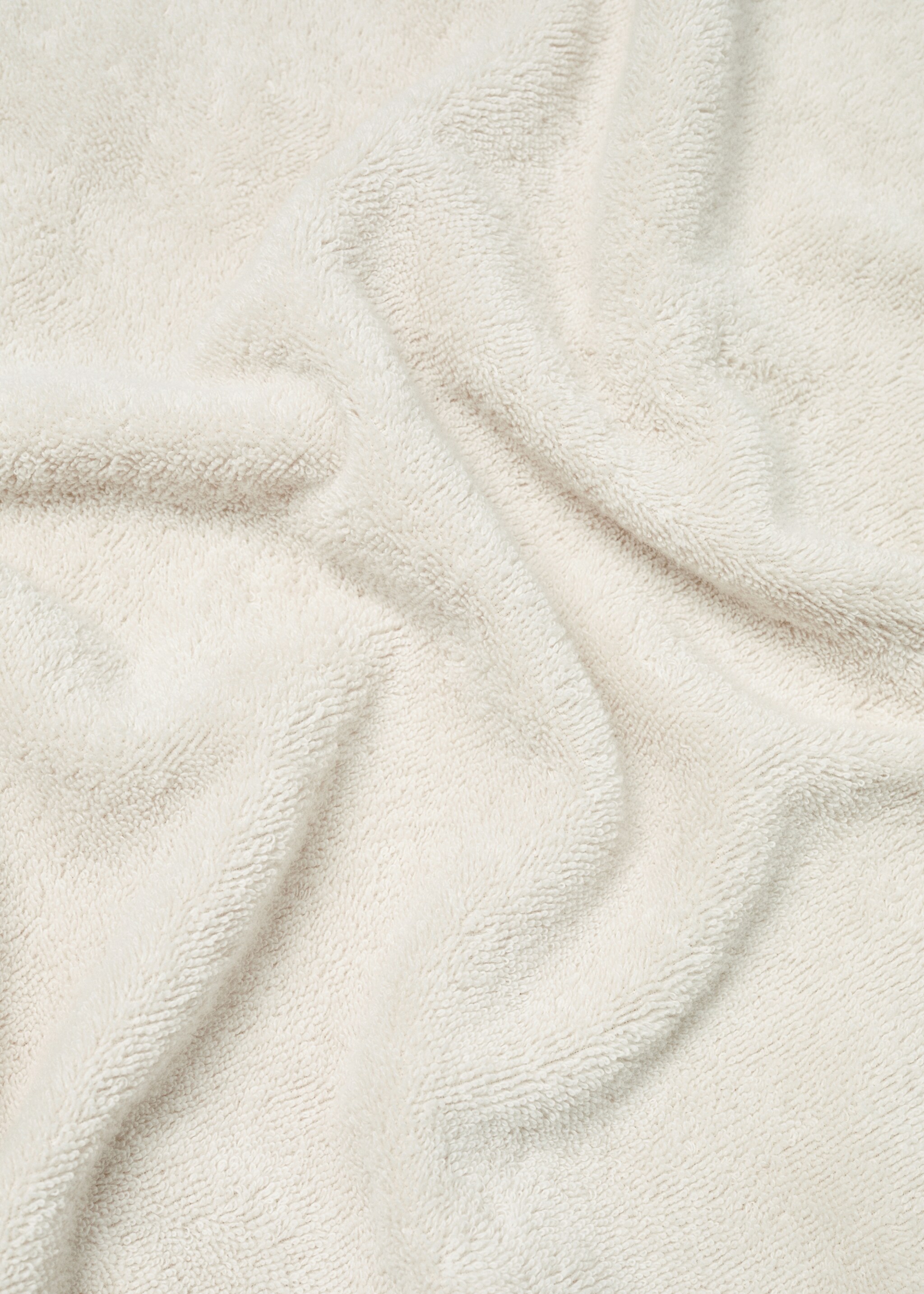 100% cotton bathrobe - Details of the article 3, Beige. Ref: 57034786-00.