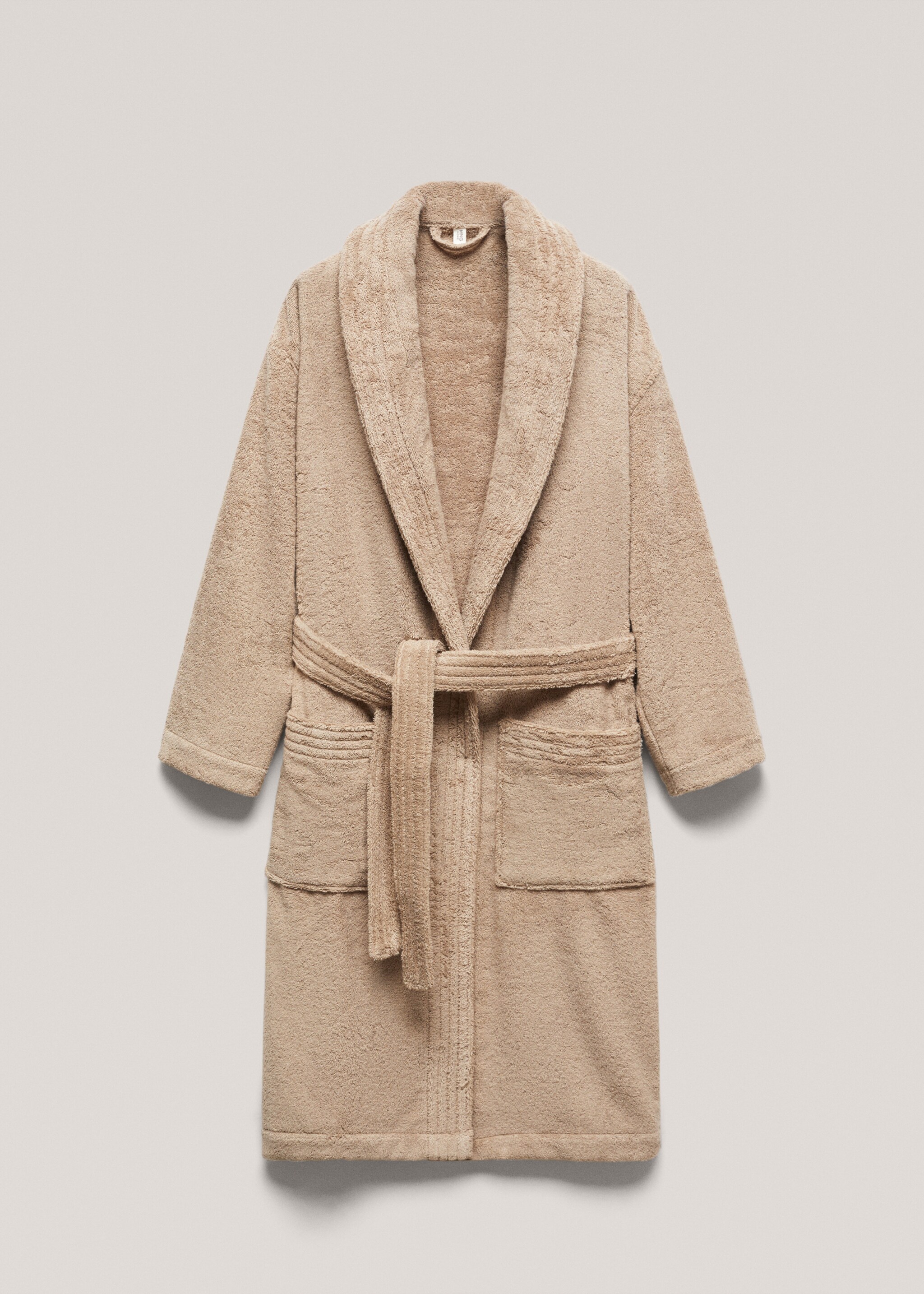 100% cotton bathrobe - Article without model, Brown. Ref: 57034786-00.