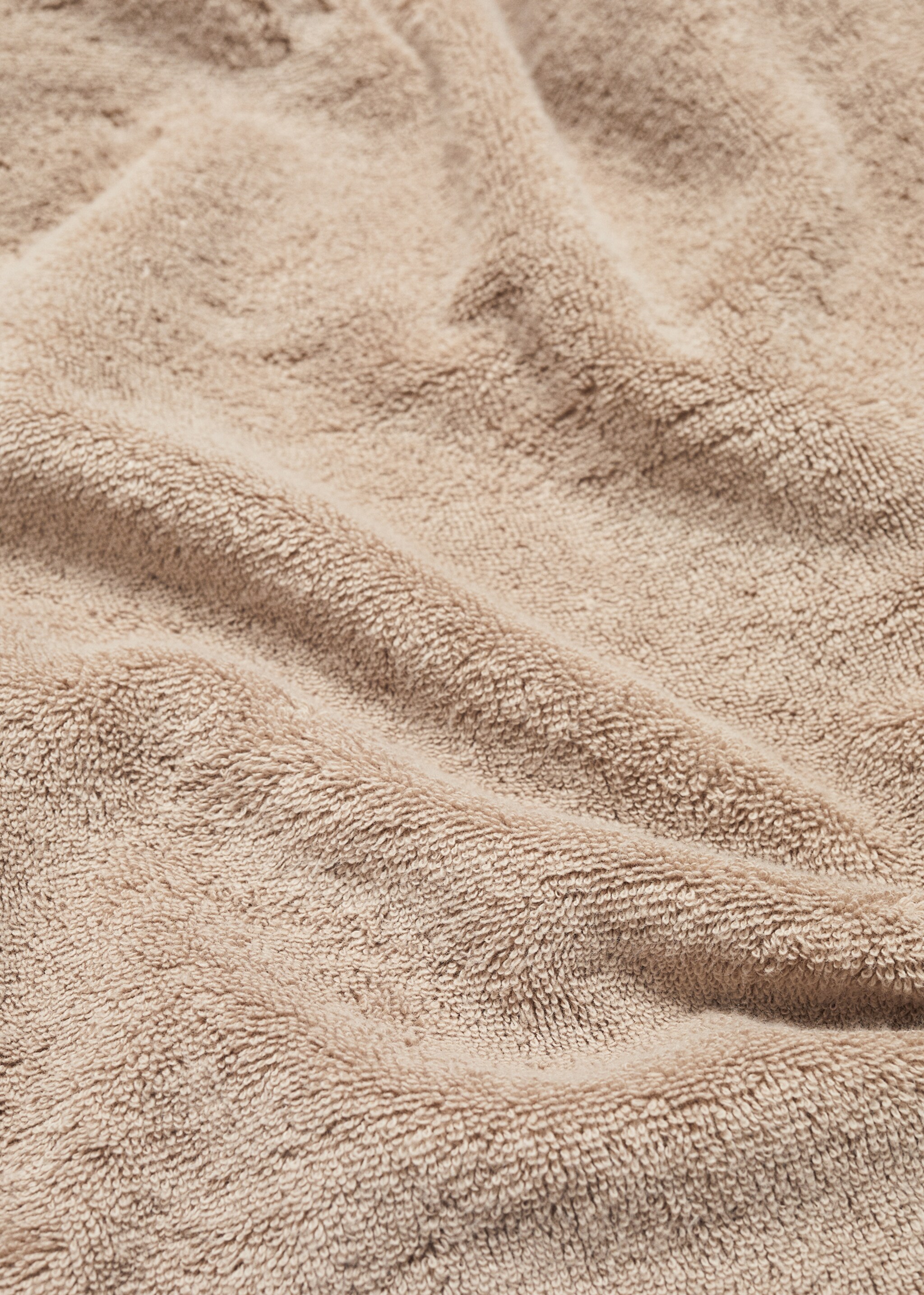 100% cotton bathrobe - Details of the article 1, Brown. Ref: 57034786-00.