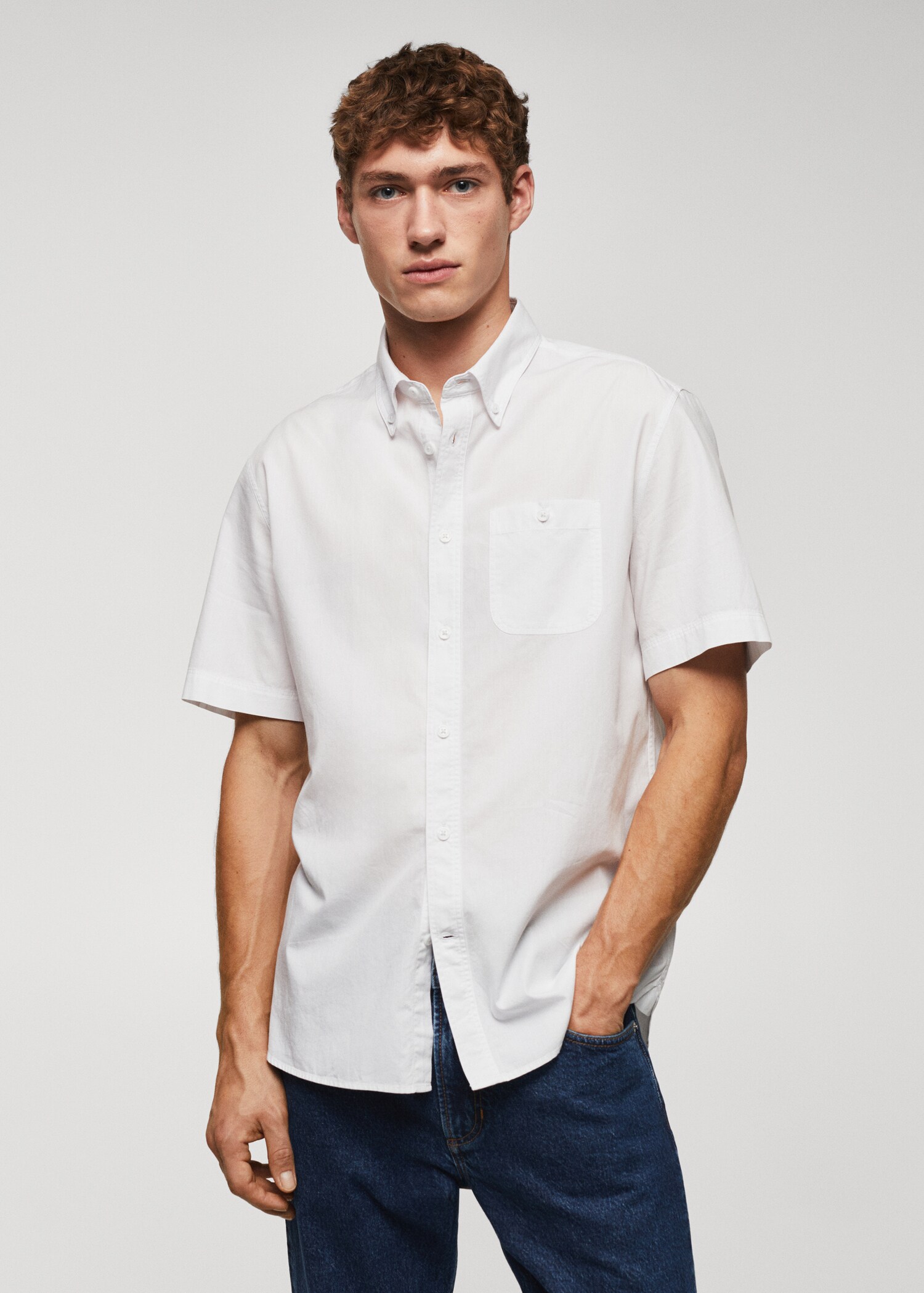 Regular-fit 100% cotton shirt - Medium plane