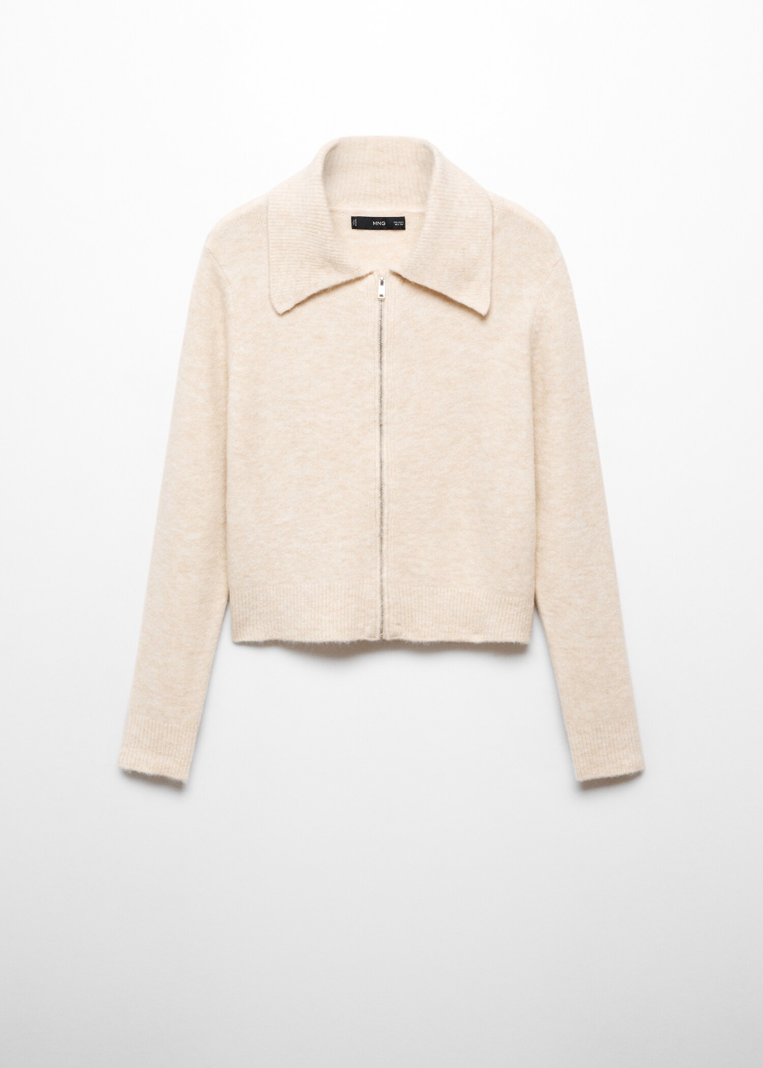 Knitted jacket with zip - Article without model