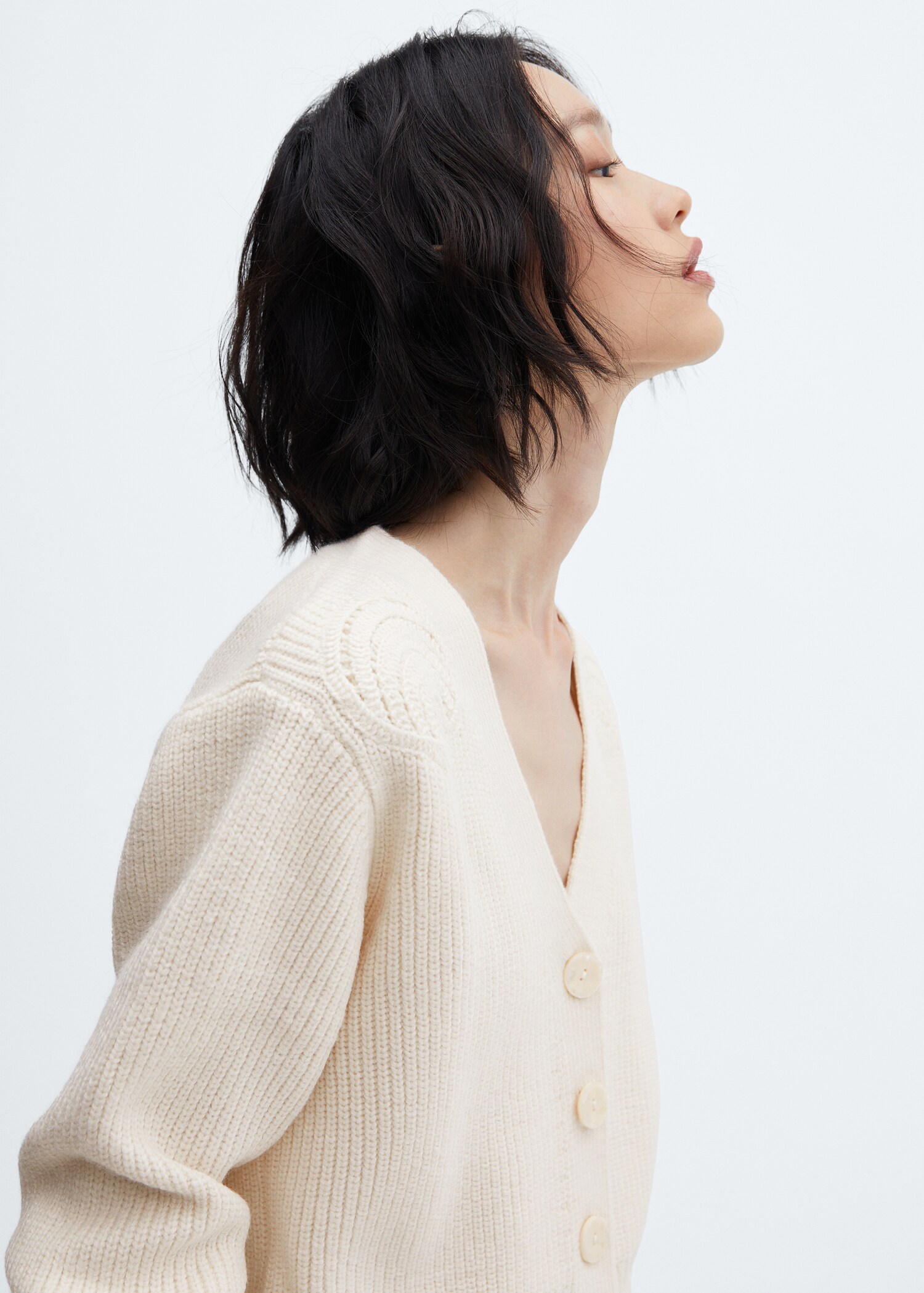 Cardigan with shoulder detail - Details of the article 1