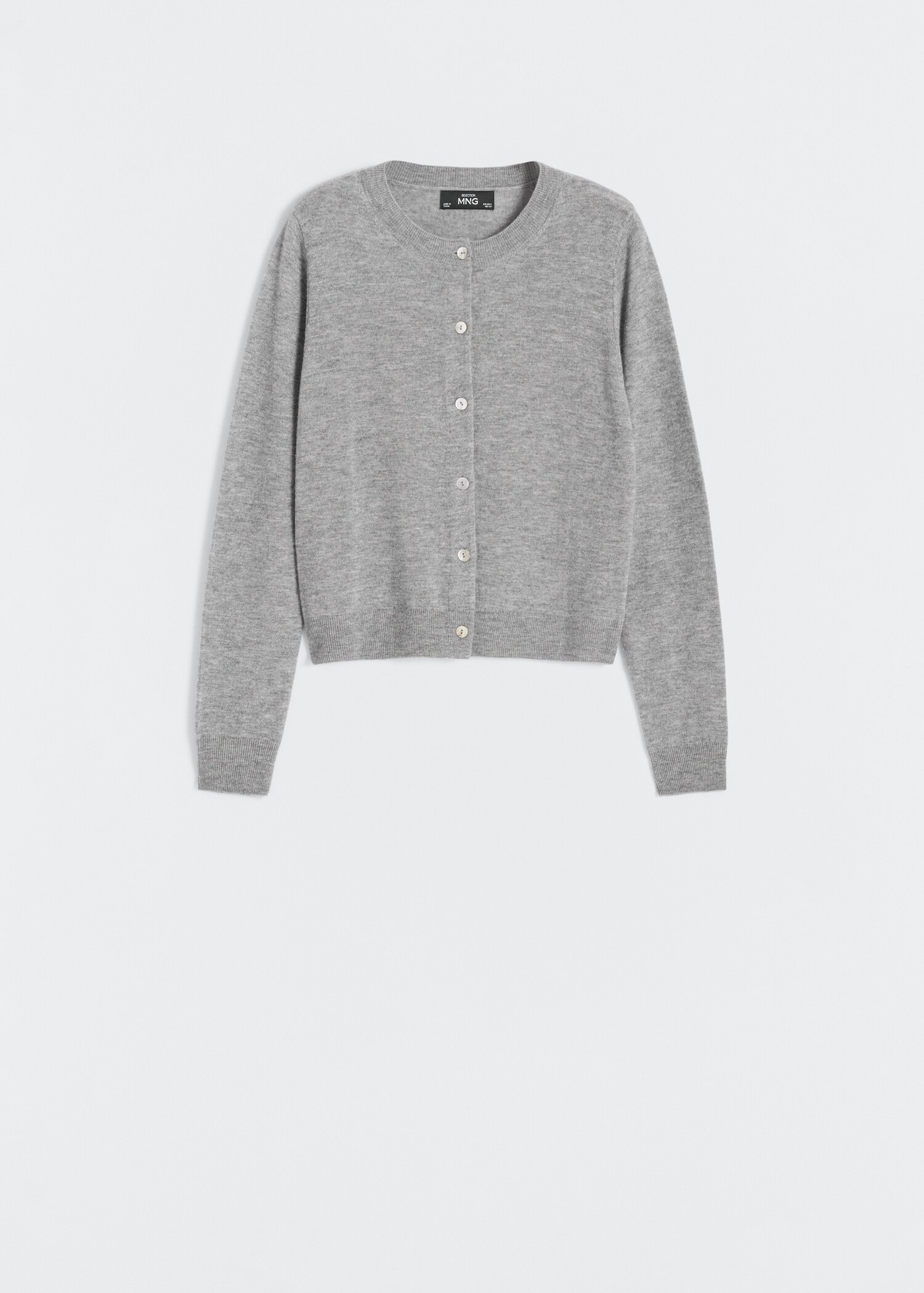 Round-neck wool cardigan - Article without model