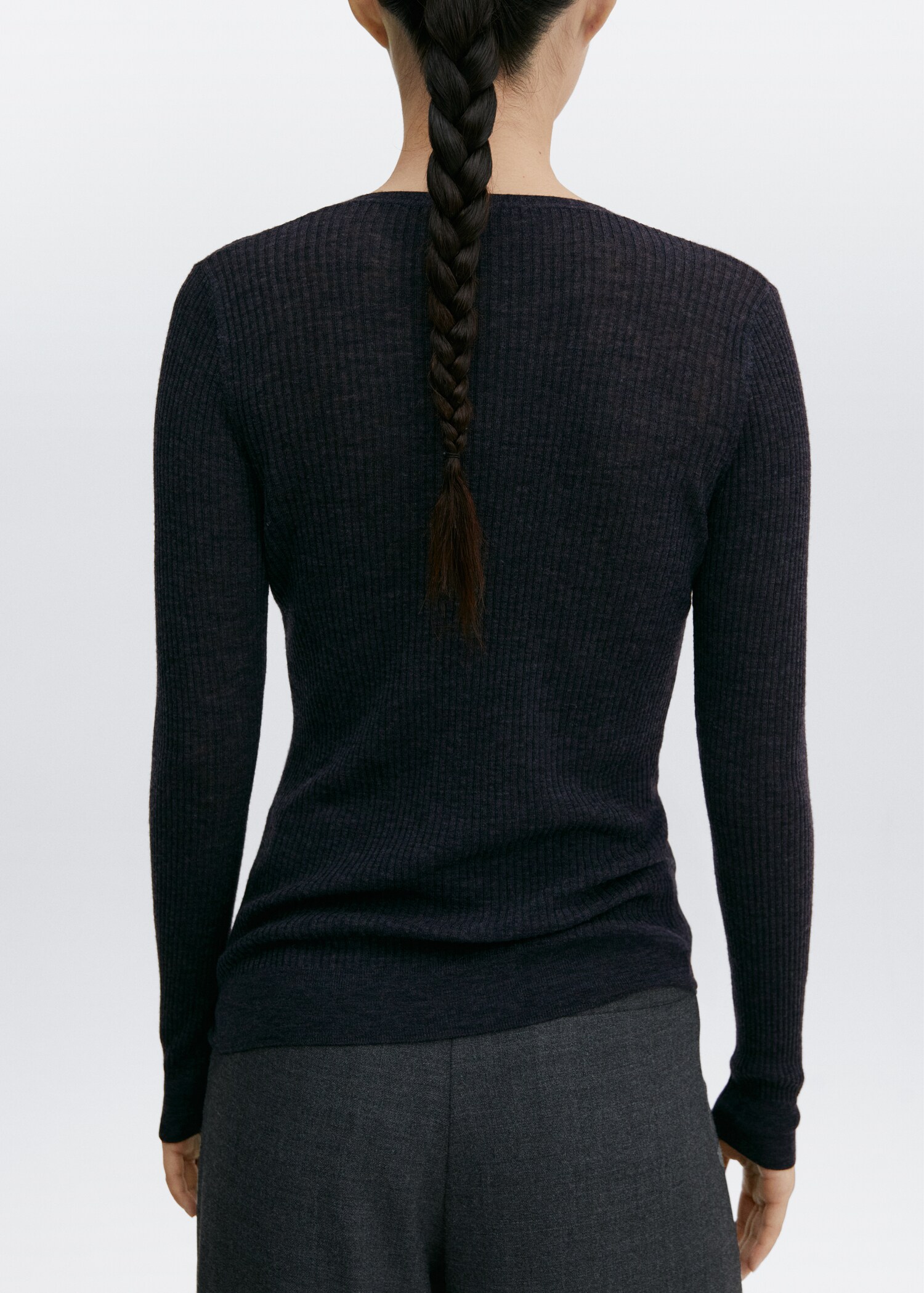 Cardigan laine boutons - Verso de l’article