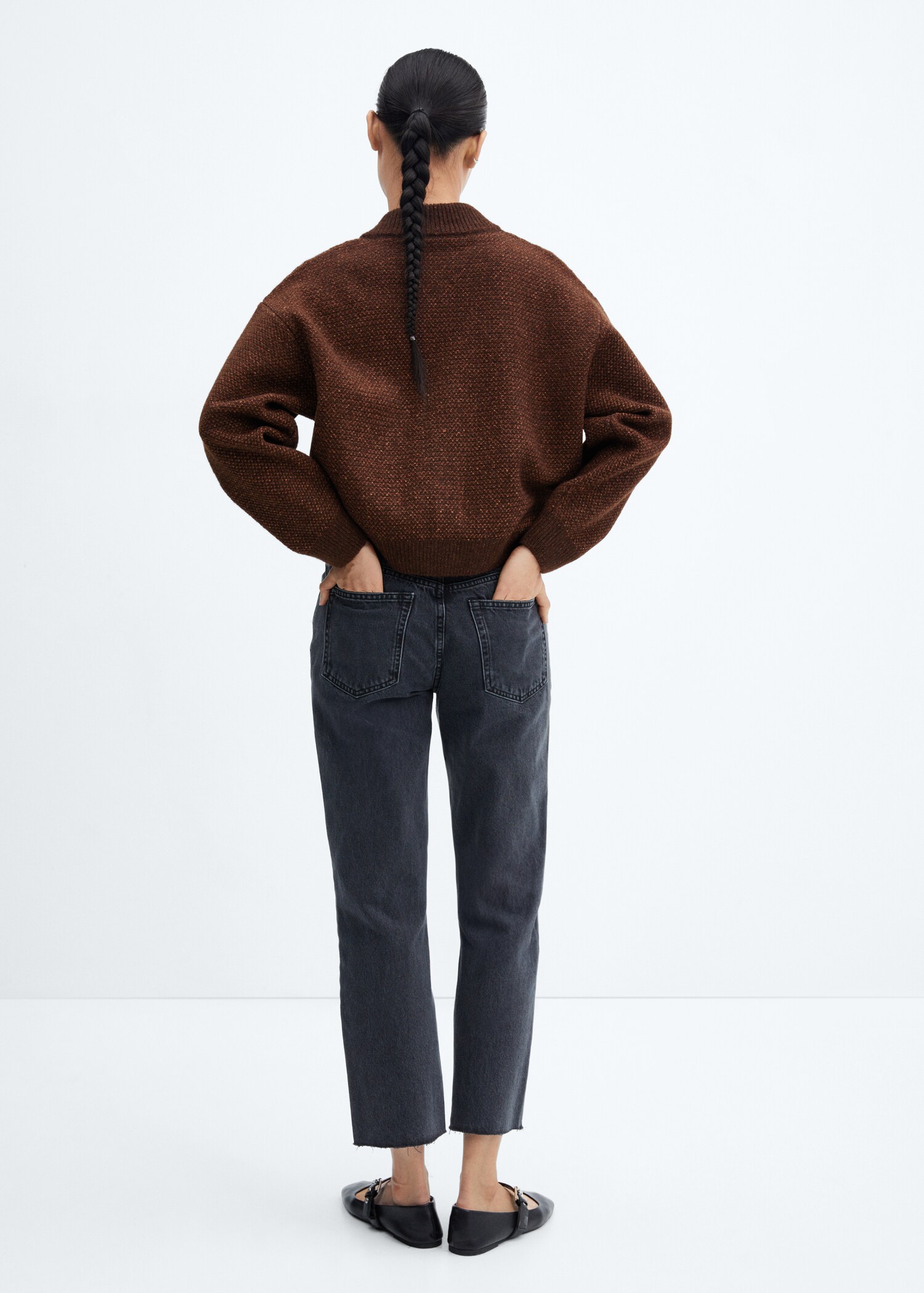 Cardigan poches style bomber - Verso de l’article