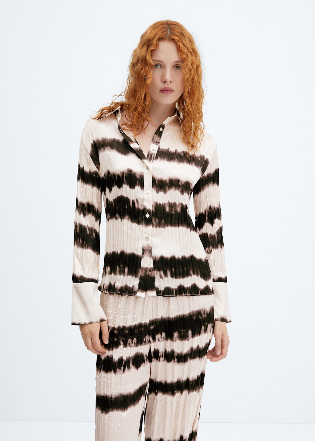 Chemise plissee tie and dye