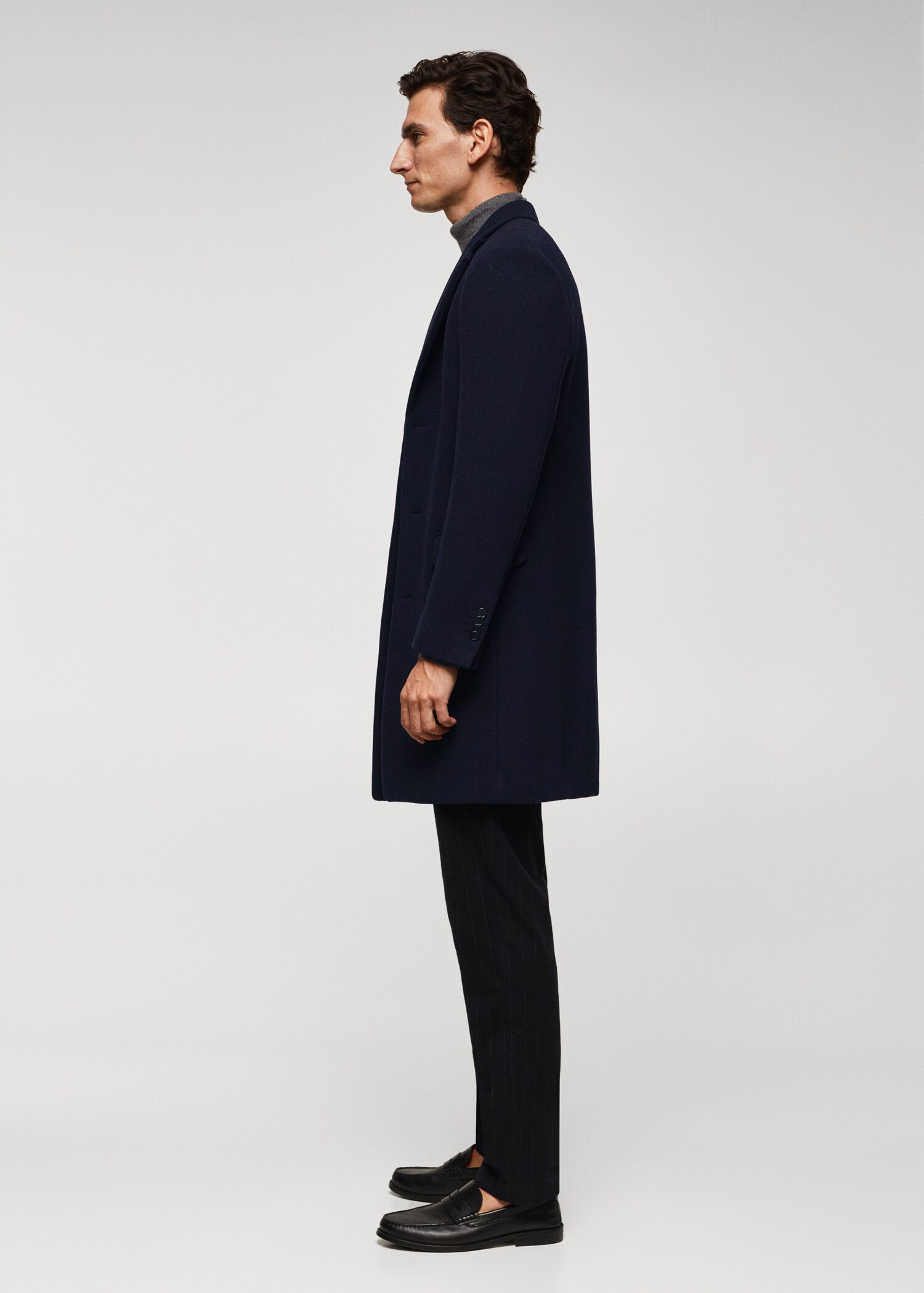 Long recycled wool coat - Details of the article 2