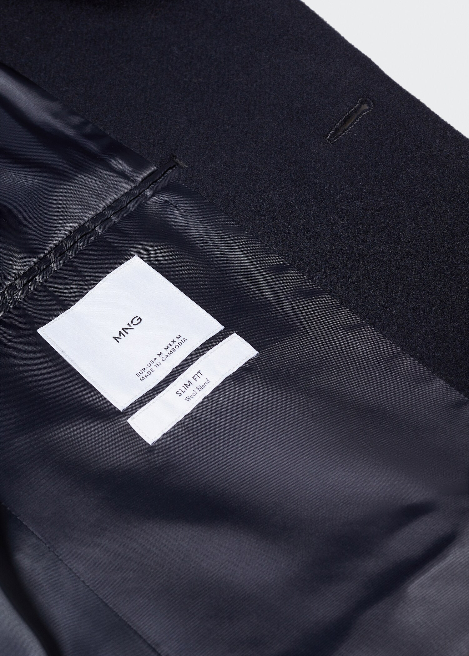 Long recycled wool coat - Details of the article 8