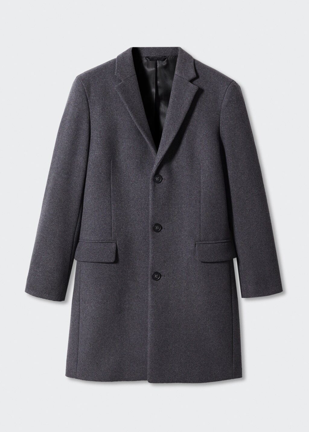 Long recycled wool coat - Men | MANGO OUTLET USA