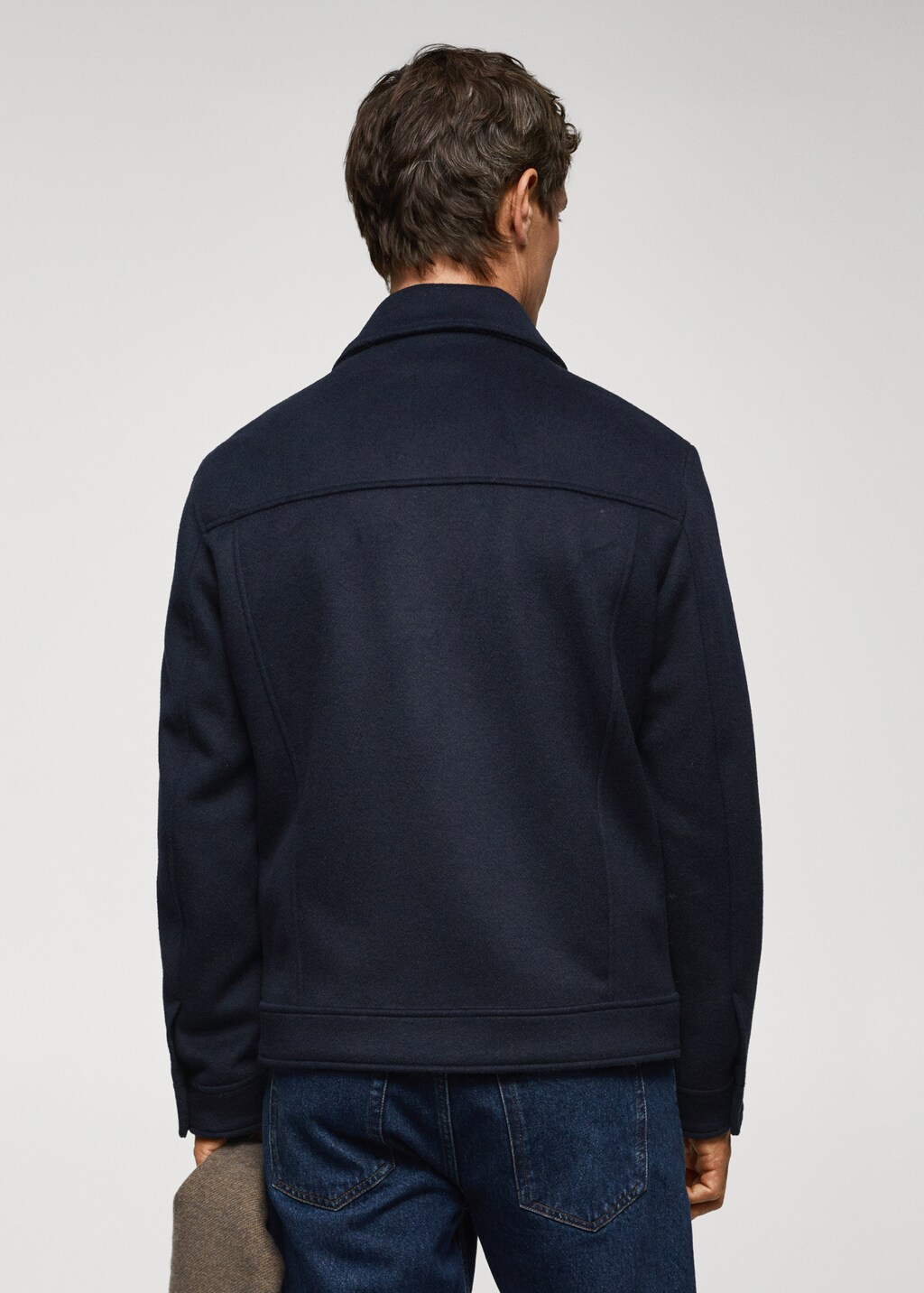 Straight recycled wool jacket - Men | MANGO OUTLET USA Straight recycled wool jacket - Men | MANGO OUTLET USA
