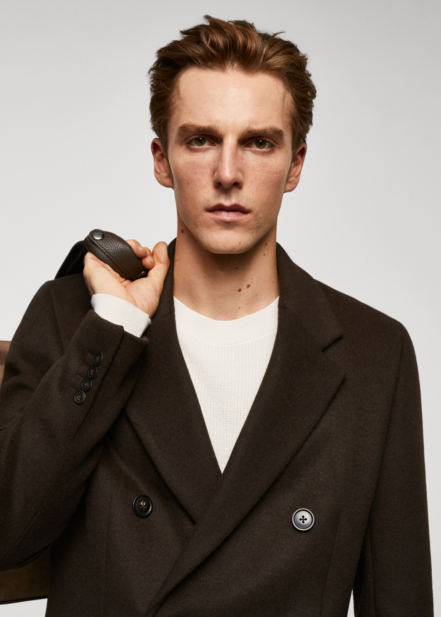 Recycled wool double-breasted coat Men MANGO OUTLET Croatia