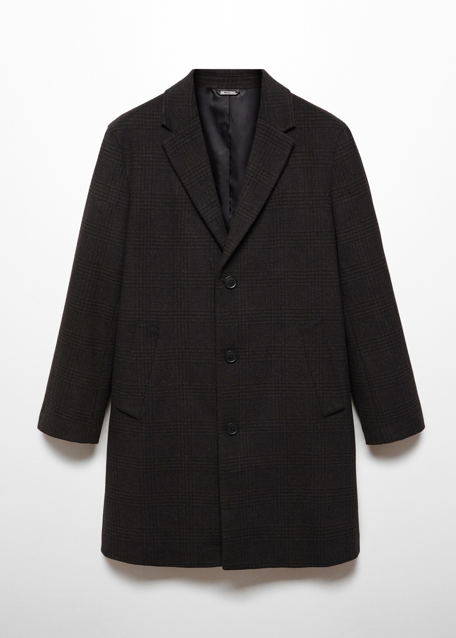 Checked recycled wool coat - Article without model