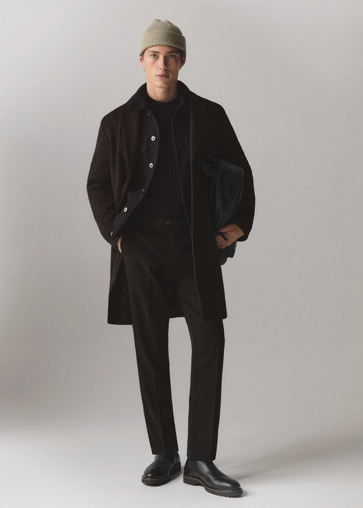 Checked recycled wool coat - Details of the article 6