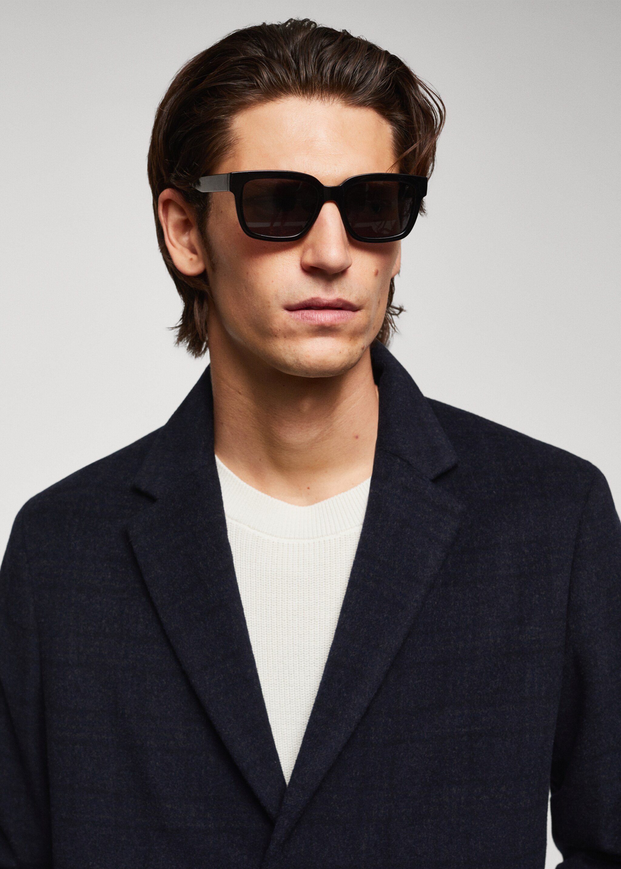 Checked recycled wool coat - Details of the article 1