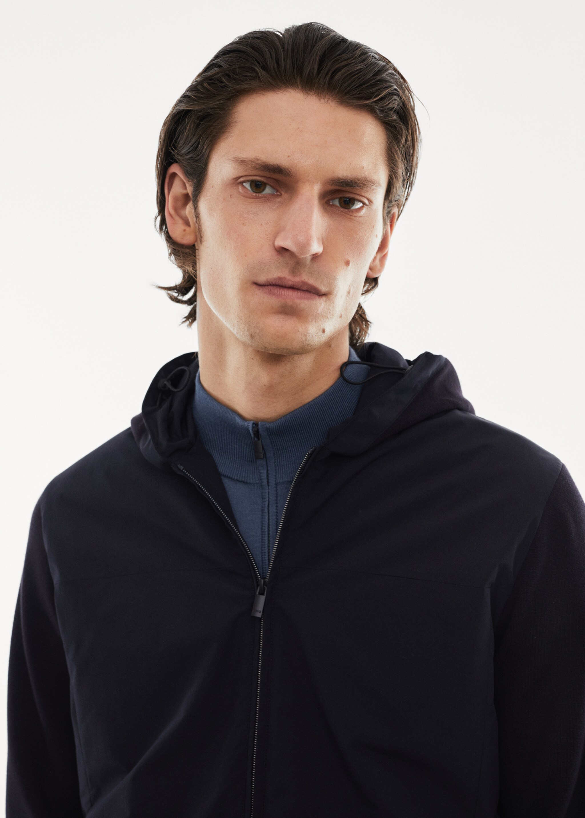Sudadera tejido combinado stretch - Detalle del artículo 1
