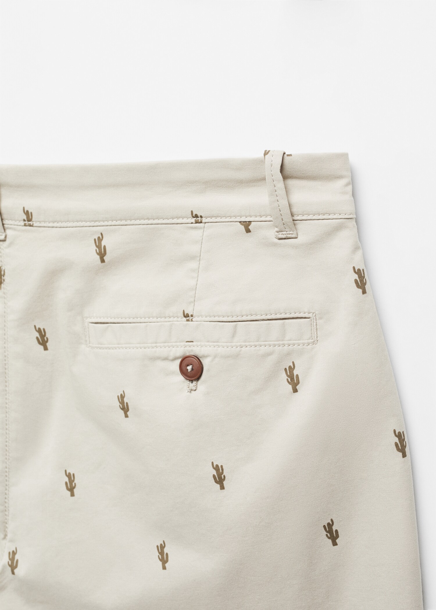 Slim Fit-Bermudashorts aus Baumwolle mit Mikro-Print - Detail des Artikels 8